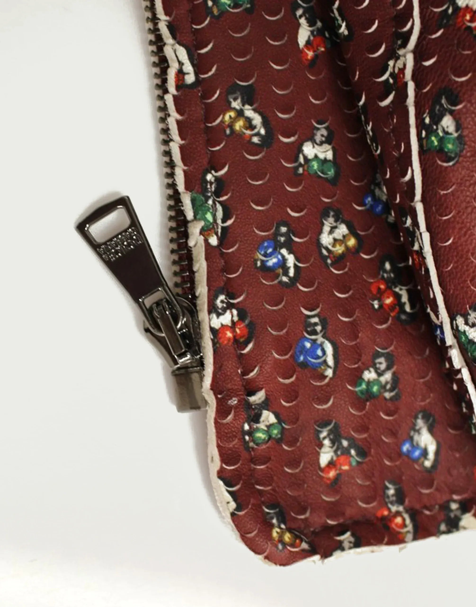 Dolce & Gabbana Printed Leather Zip-Up Jacket