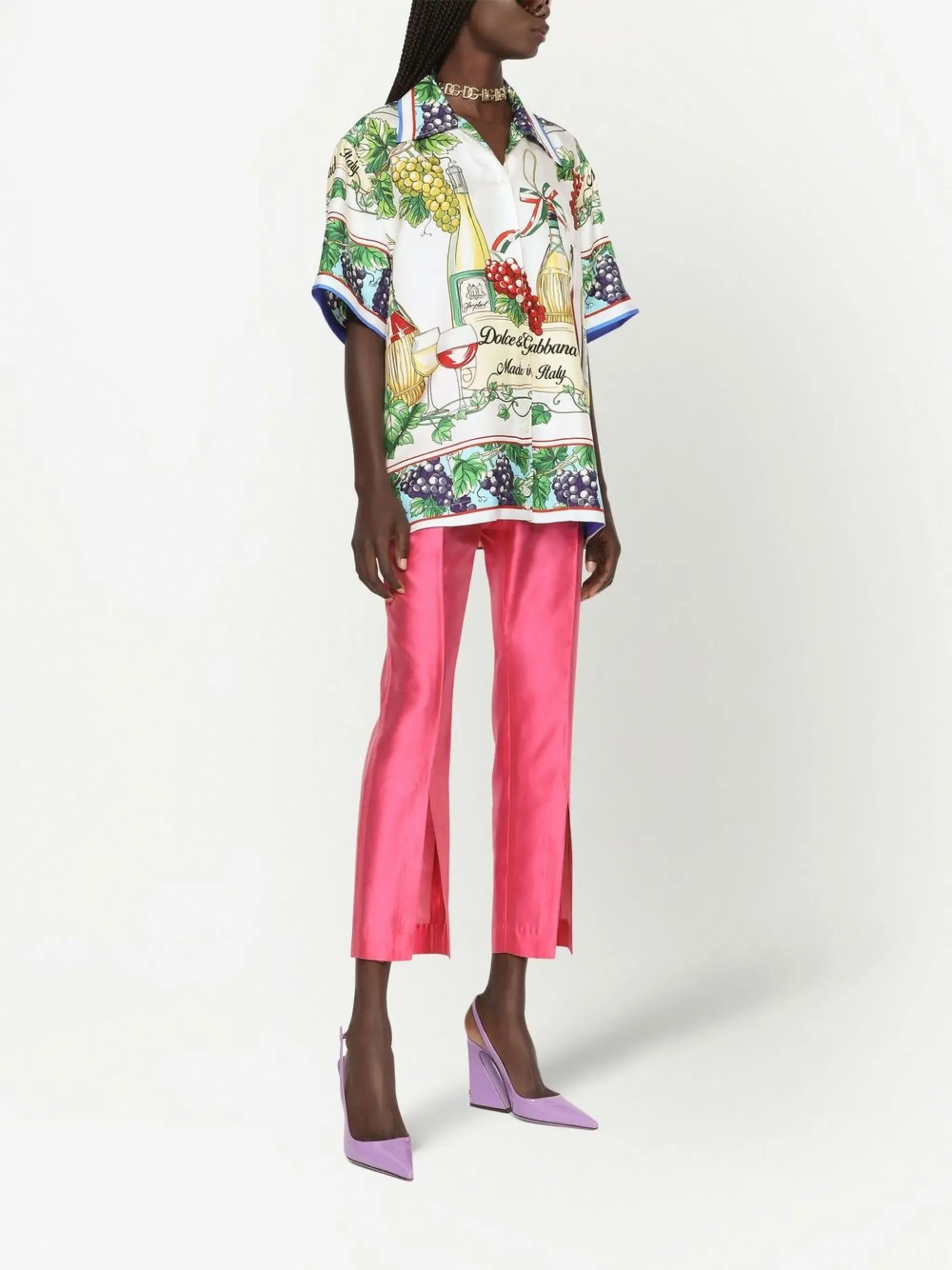 Dolce & Gabbana Printed Silk-Twill Shirt
