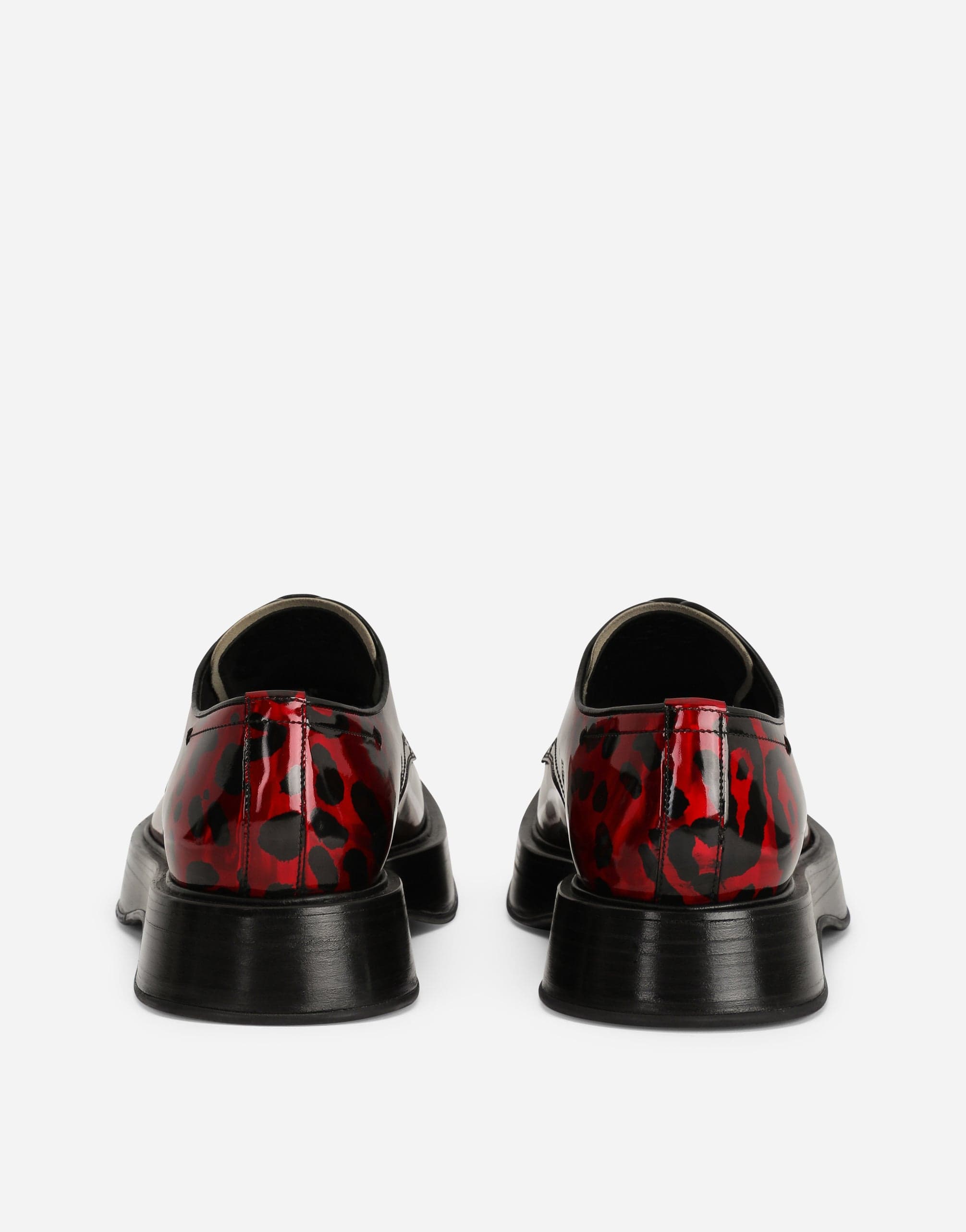 Dolce & Gabbana Printed Strobo Calfskin Derby Shoes