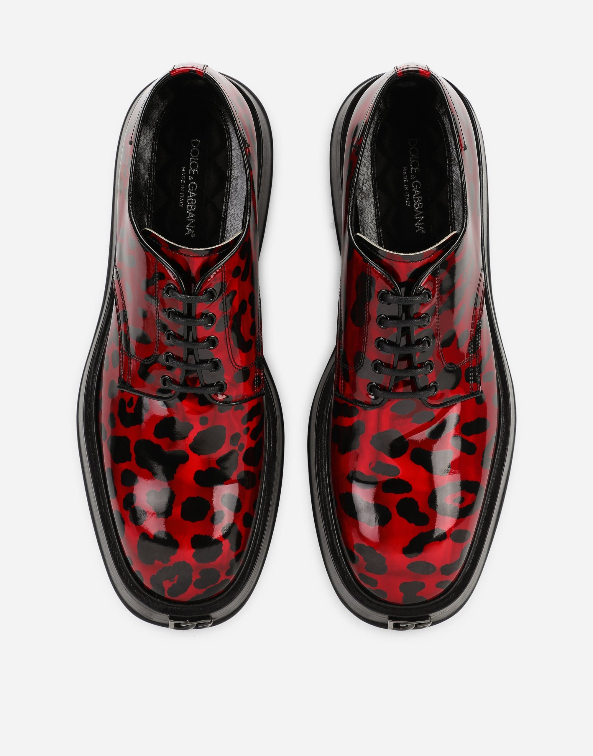 Dolce & Gabbana Printed Strobo Calfskin Derby Shoes