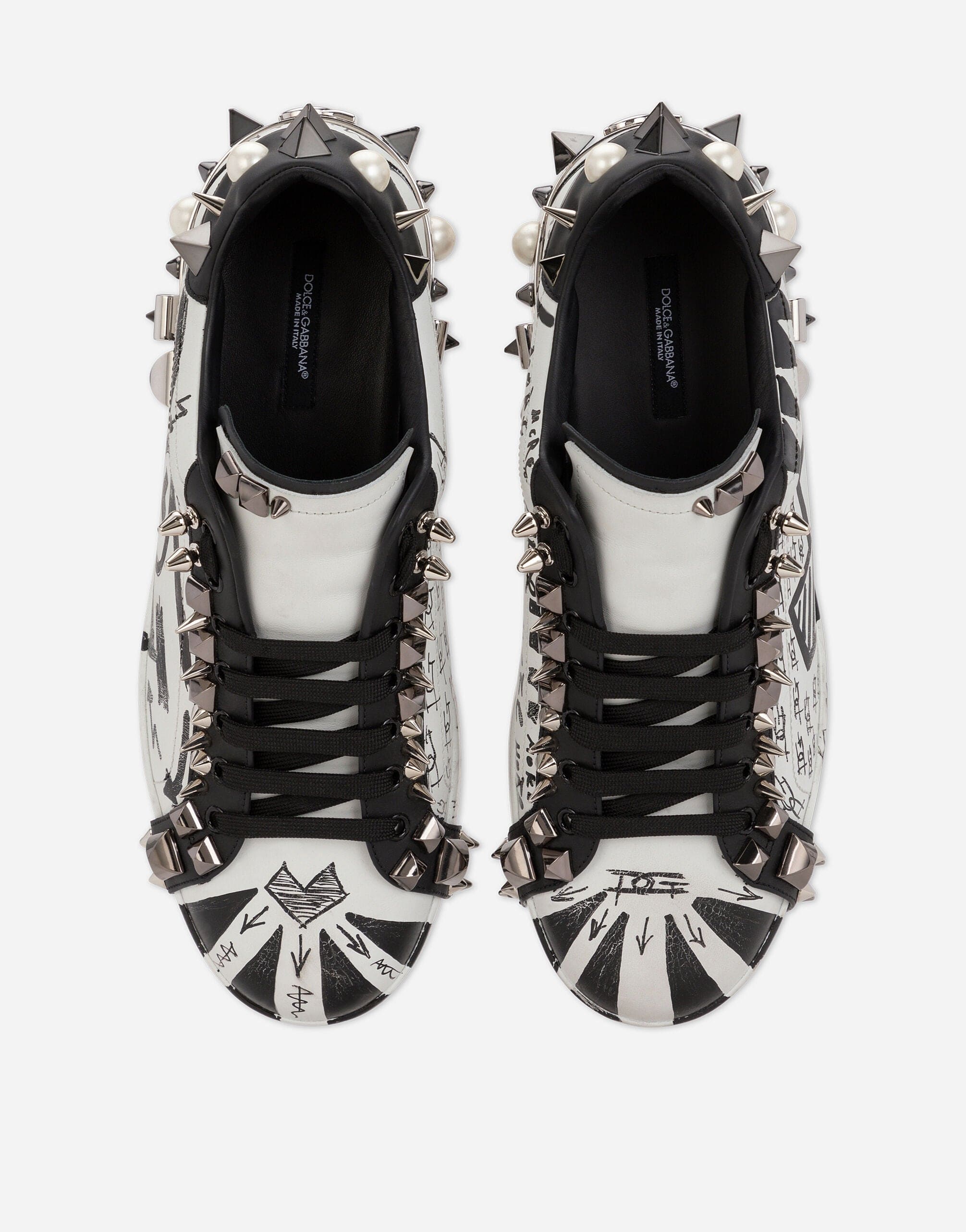 Dolce & Gabbana Punk-Rock Portofino Sneakers | Sendegaro US