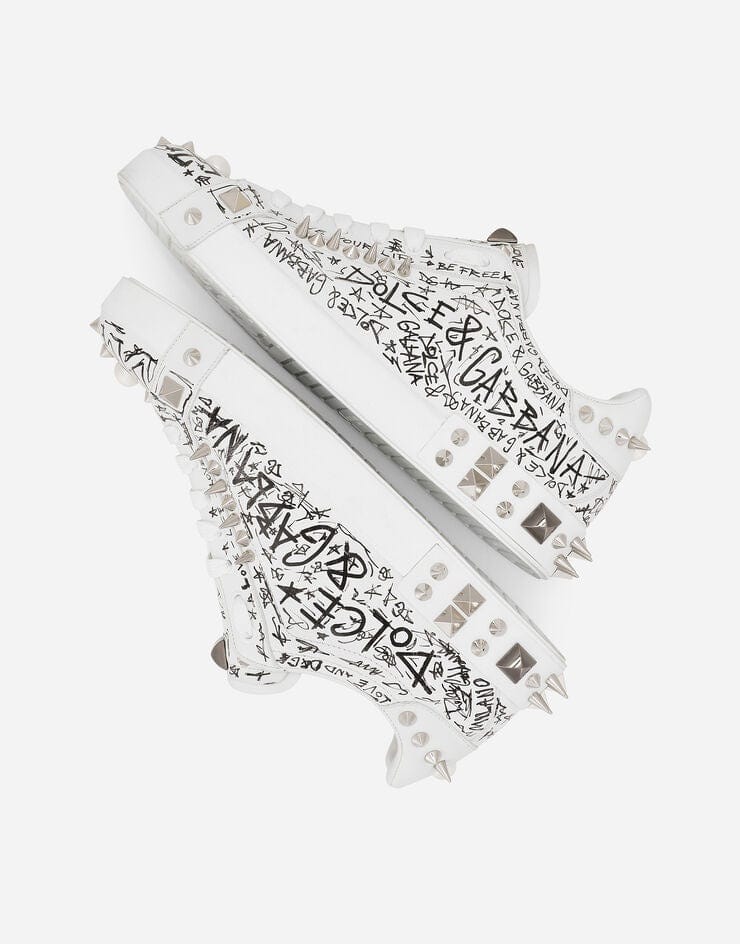 Dolce & Gabbana Punk-Rock Studded Portofino Sneakers