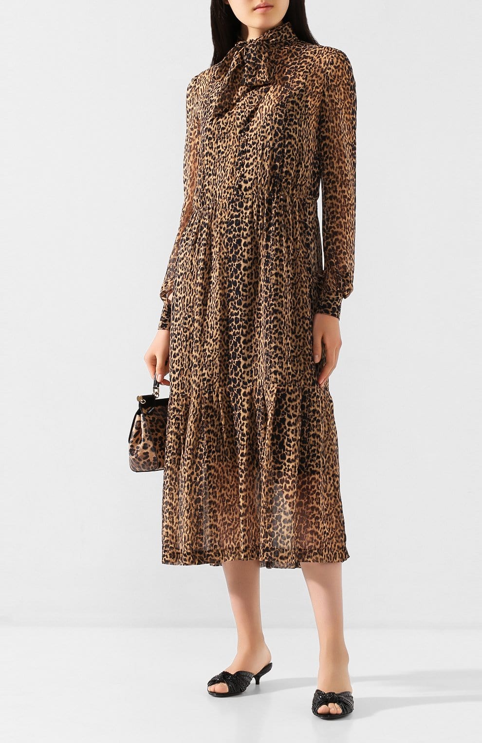 Dolce & Gabbana Python Skin Heeled Mules