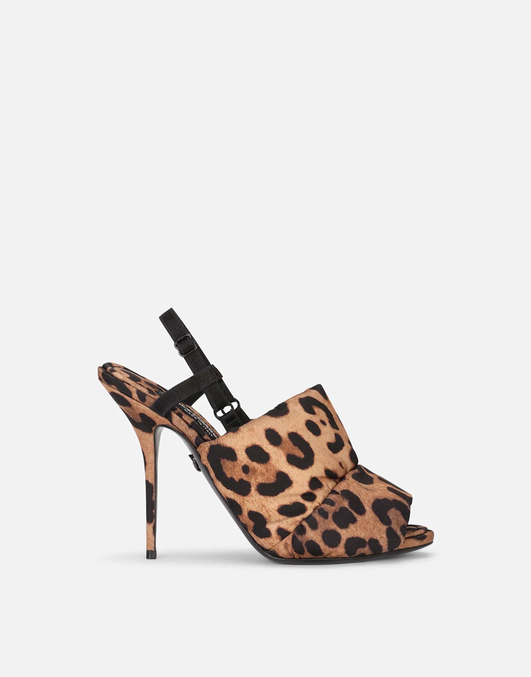 Dolce & Gabbana Quilted Leopard-Print Nylon Sandals