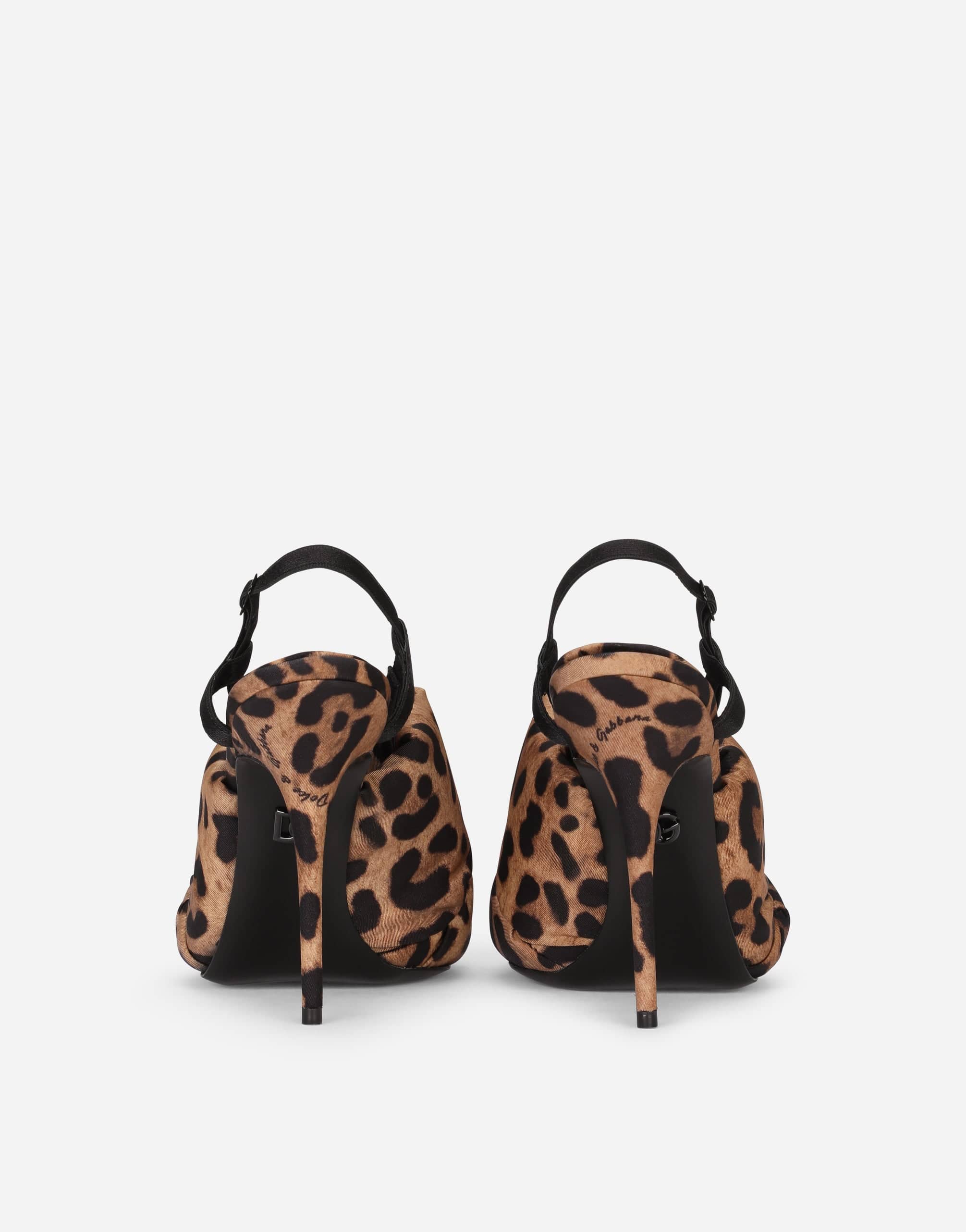 Dolce & Gabbana Quilted Leopard-Print Nylon Sandals