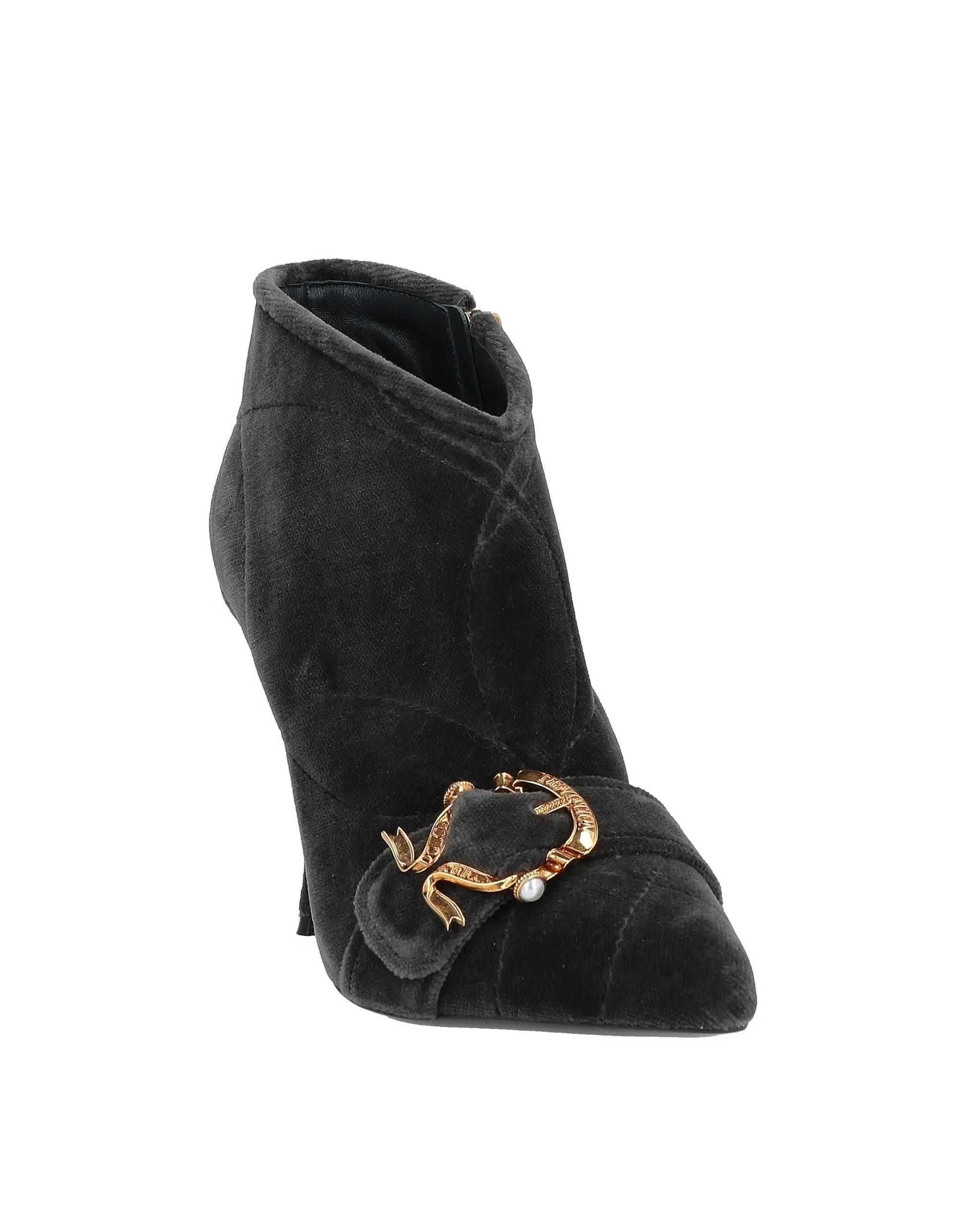 Dolce & Gabbana Quilted Velvet Half Boots