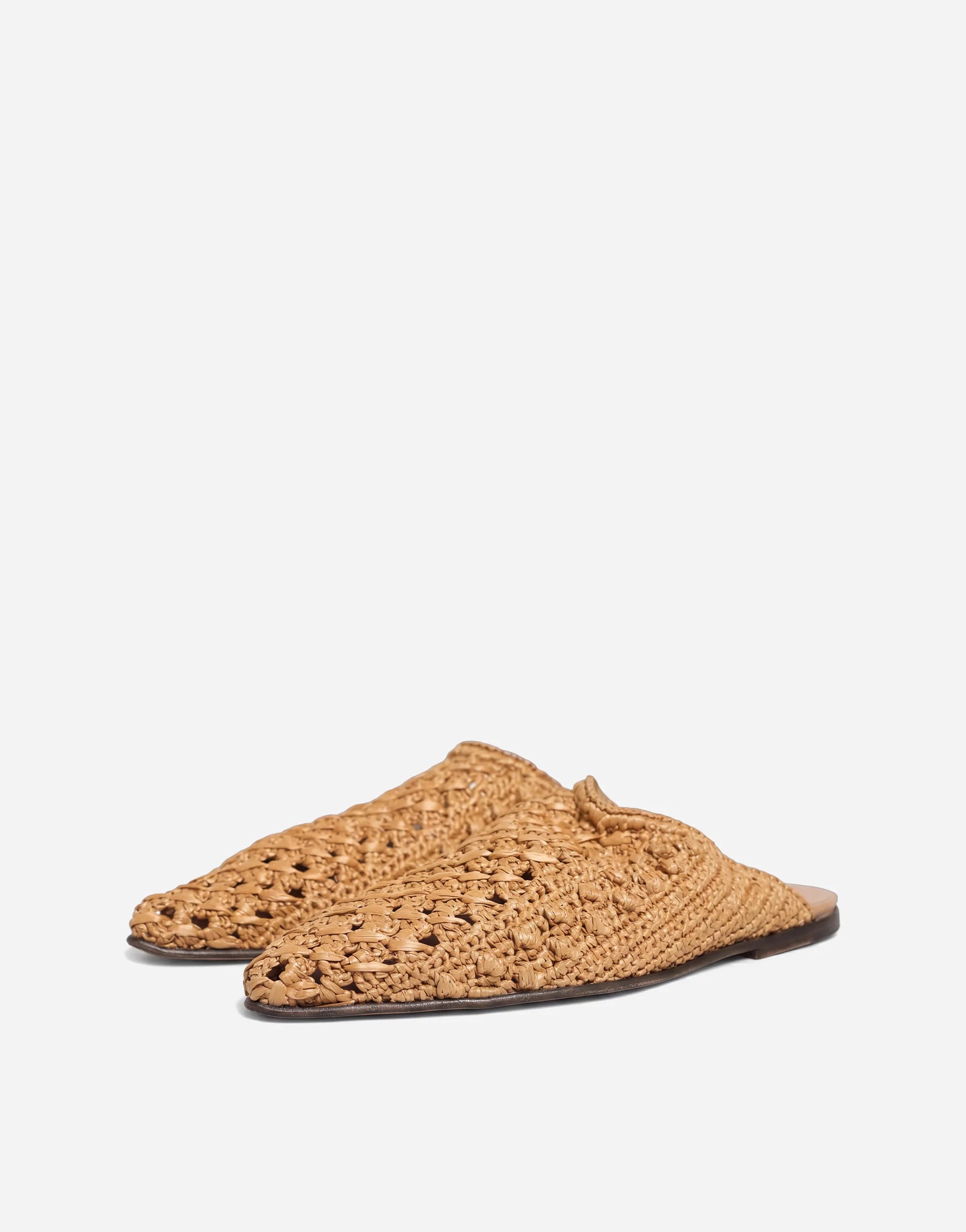 Dolce & Gabbana Dolce & Gabbana Raffia Pointed Mule Slides