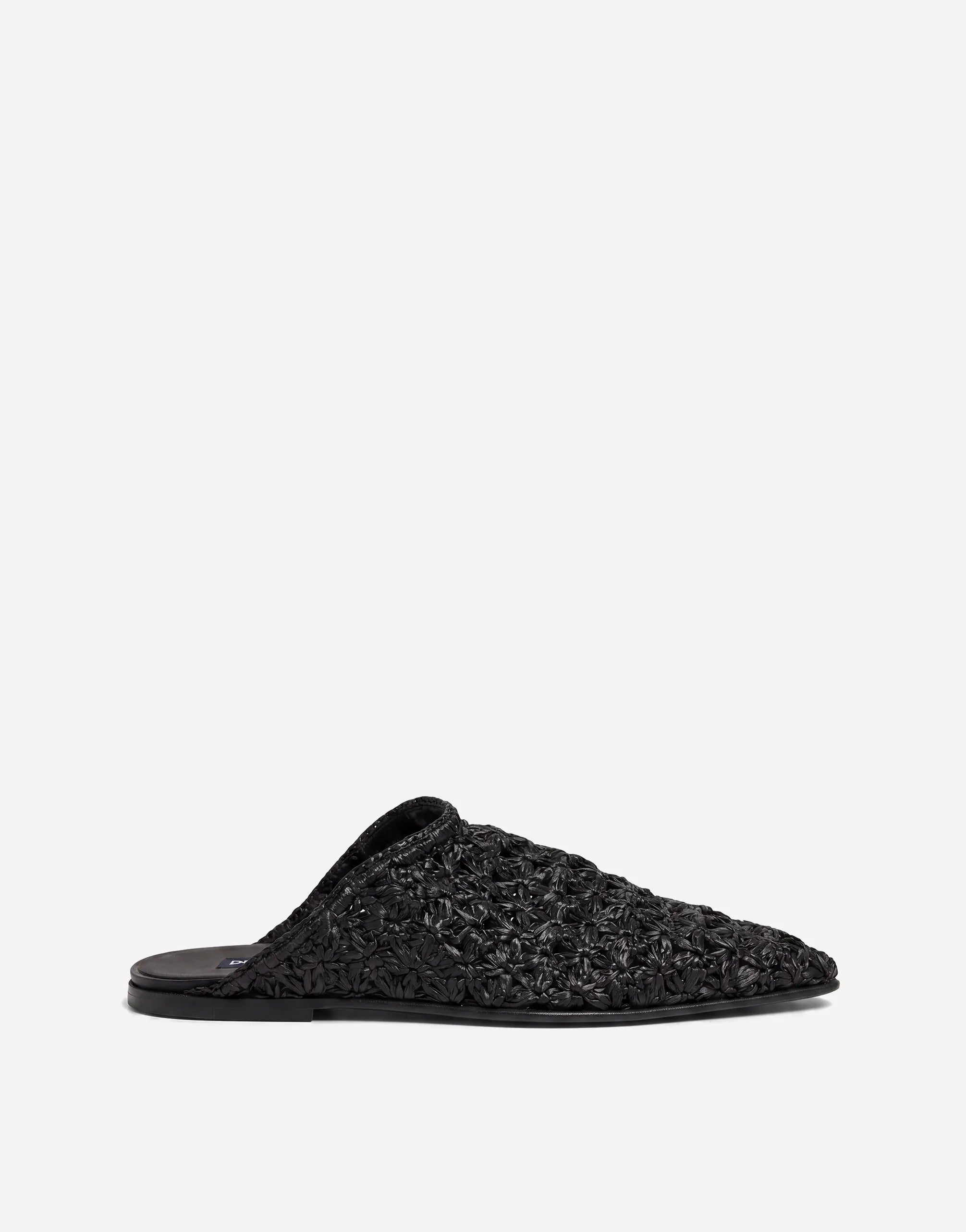 Dolce & Gabbana Dolce & Gabbana Raffia Woven Backless Mule Slippers