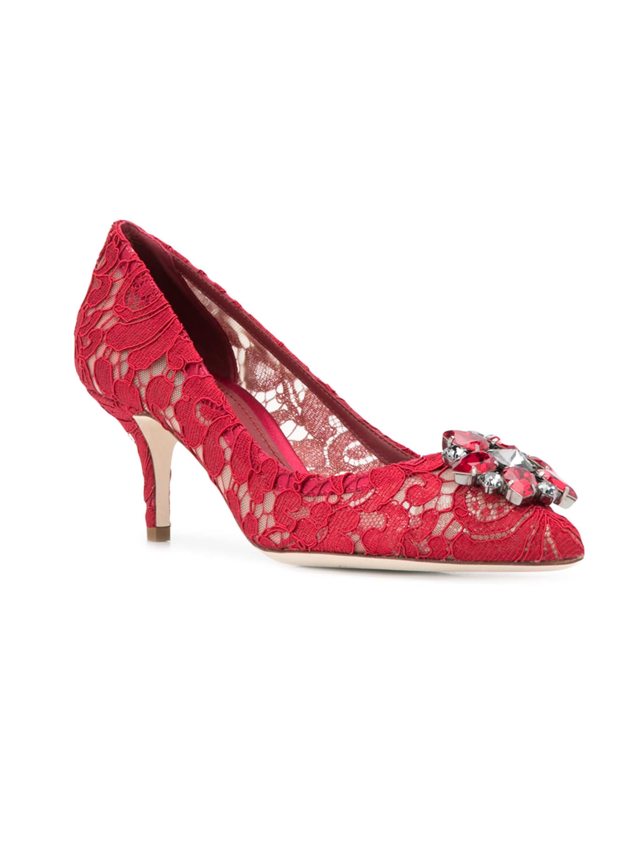 Dolce & Gabbana Rainbow Lace 60mm Brooch-Detail Pumps