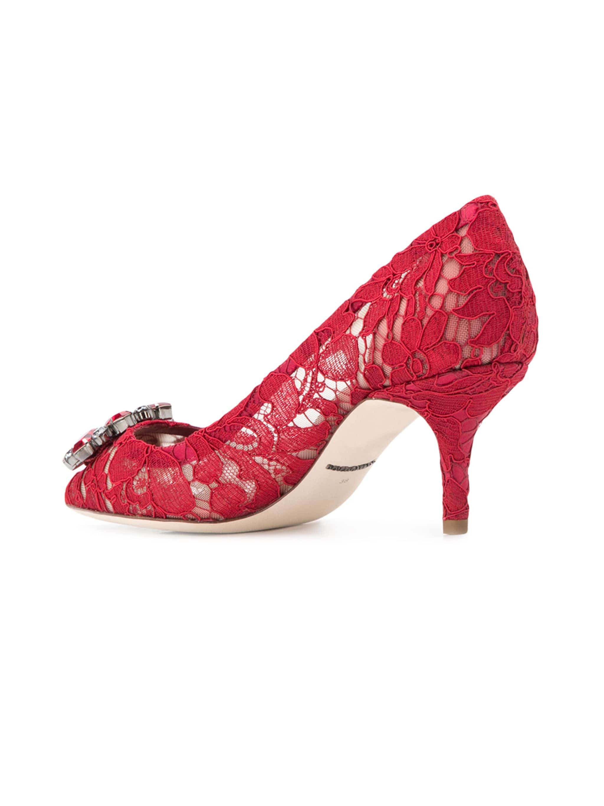 Dolce & Gabbana Rainbow Lace 60mm Brooch-Detail Pumps