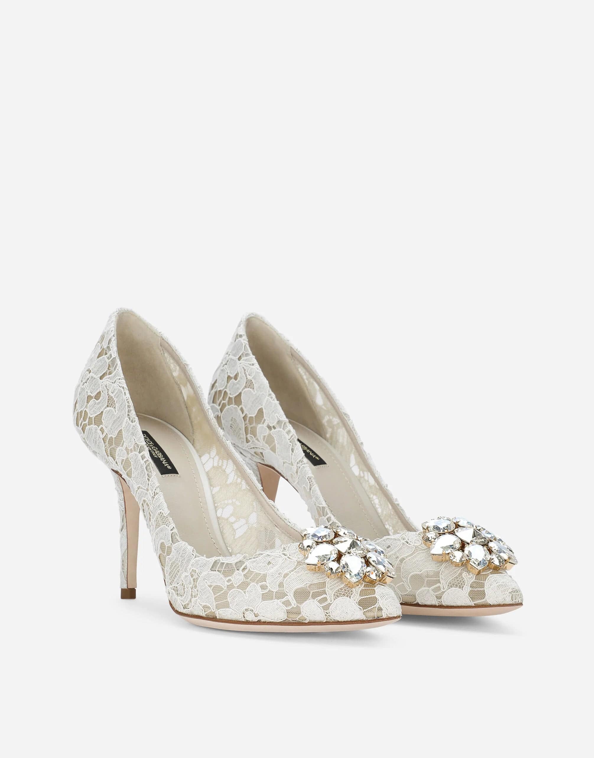 Dolce & Gabbana Rainbow Lace 90mm Brooch-Detail Pumps