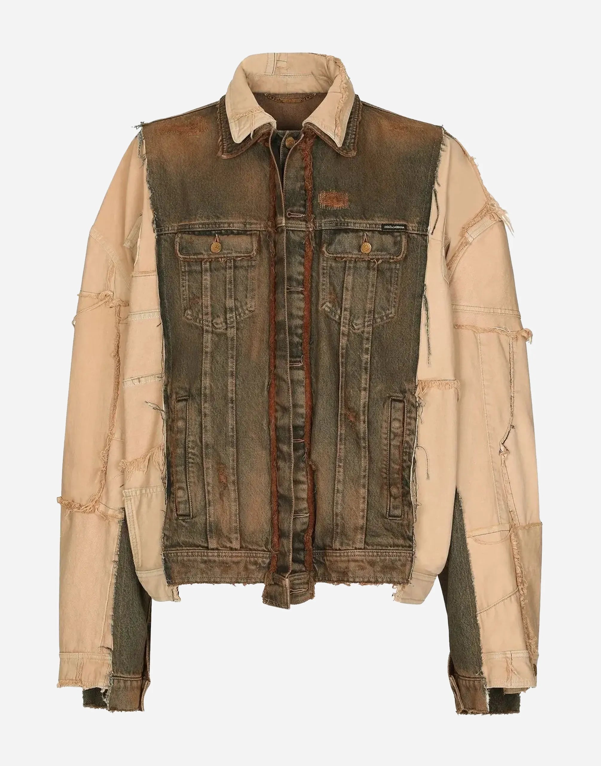 Dolce & Gabbana Dolce & Gabbana Raw-Cut Panelled Demin Jacket