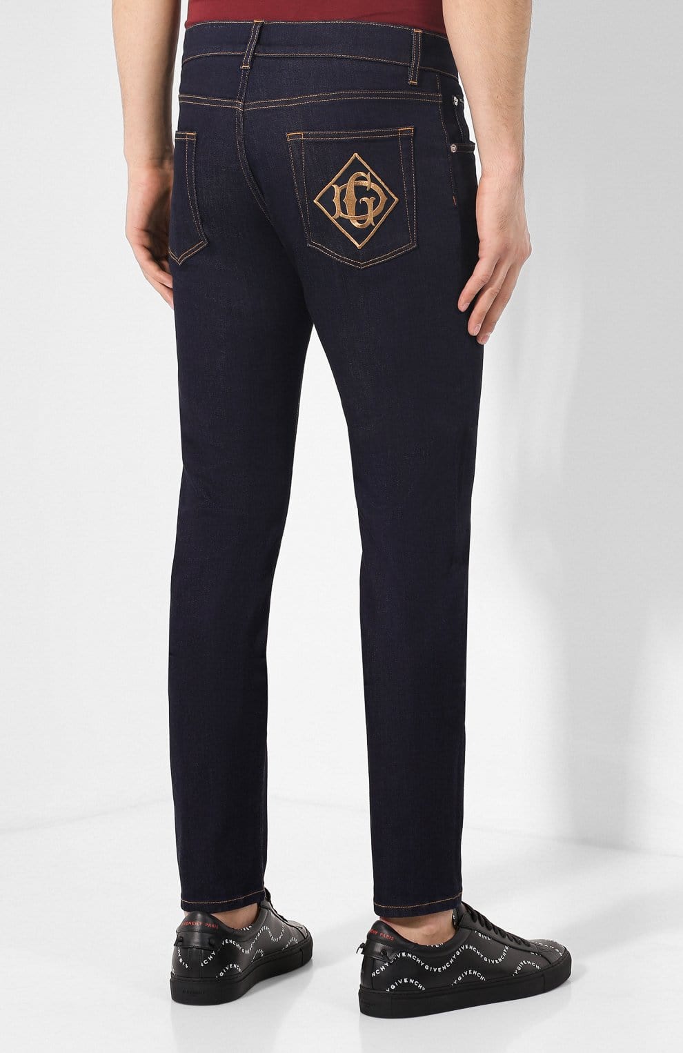 Dolce & Gabbana Rear Logo Patch Skinny Jeans