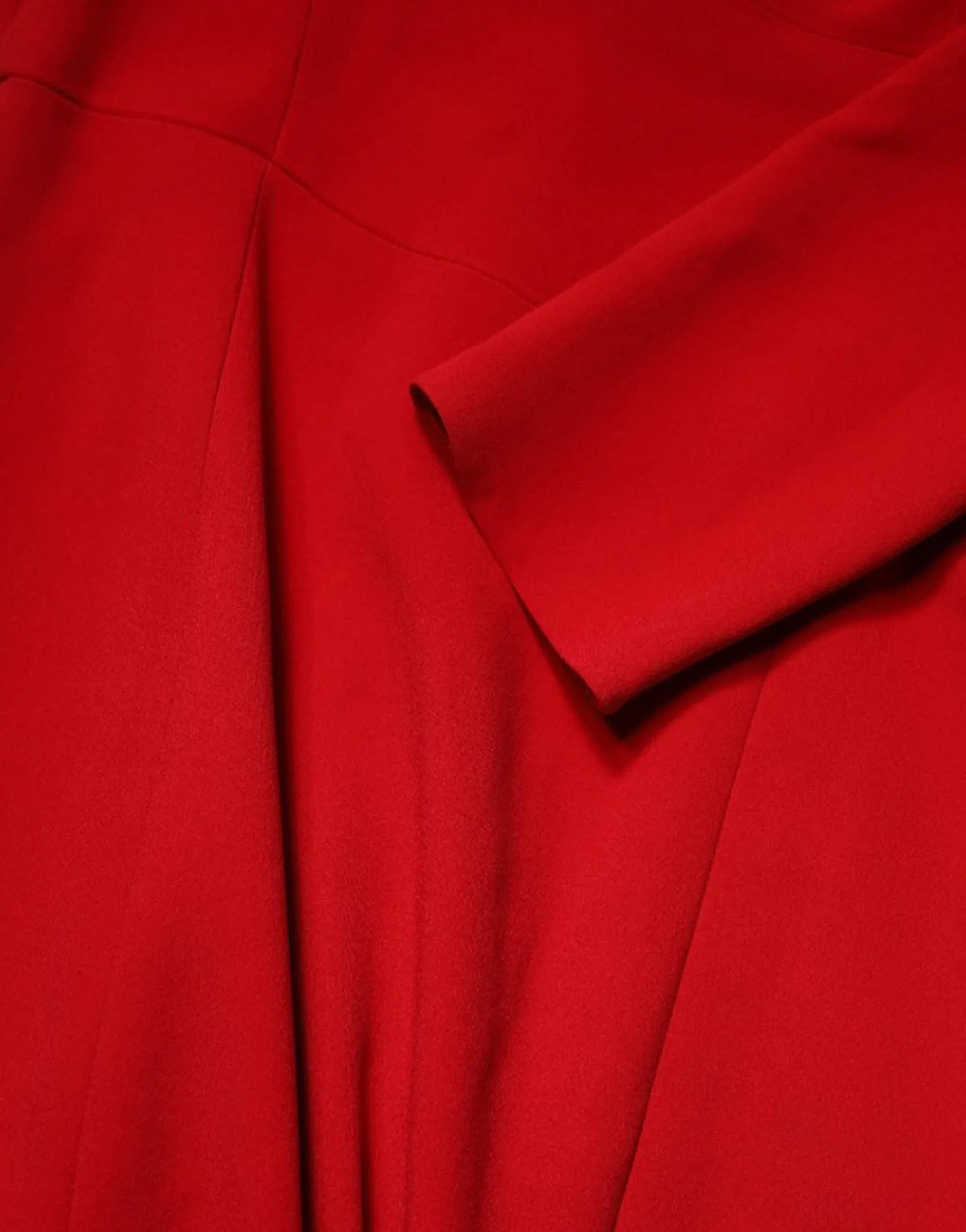 Dolce & Gabbana Red Crepe Square-Neck Mermaid Gown