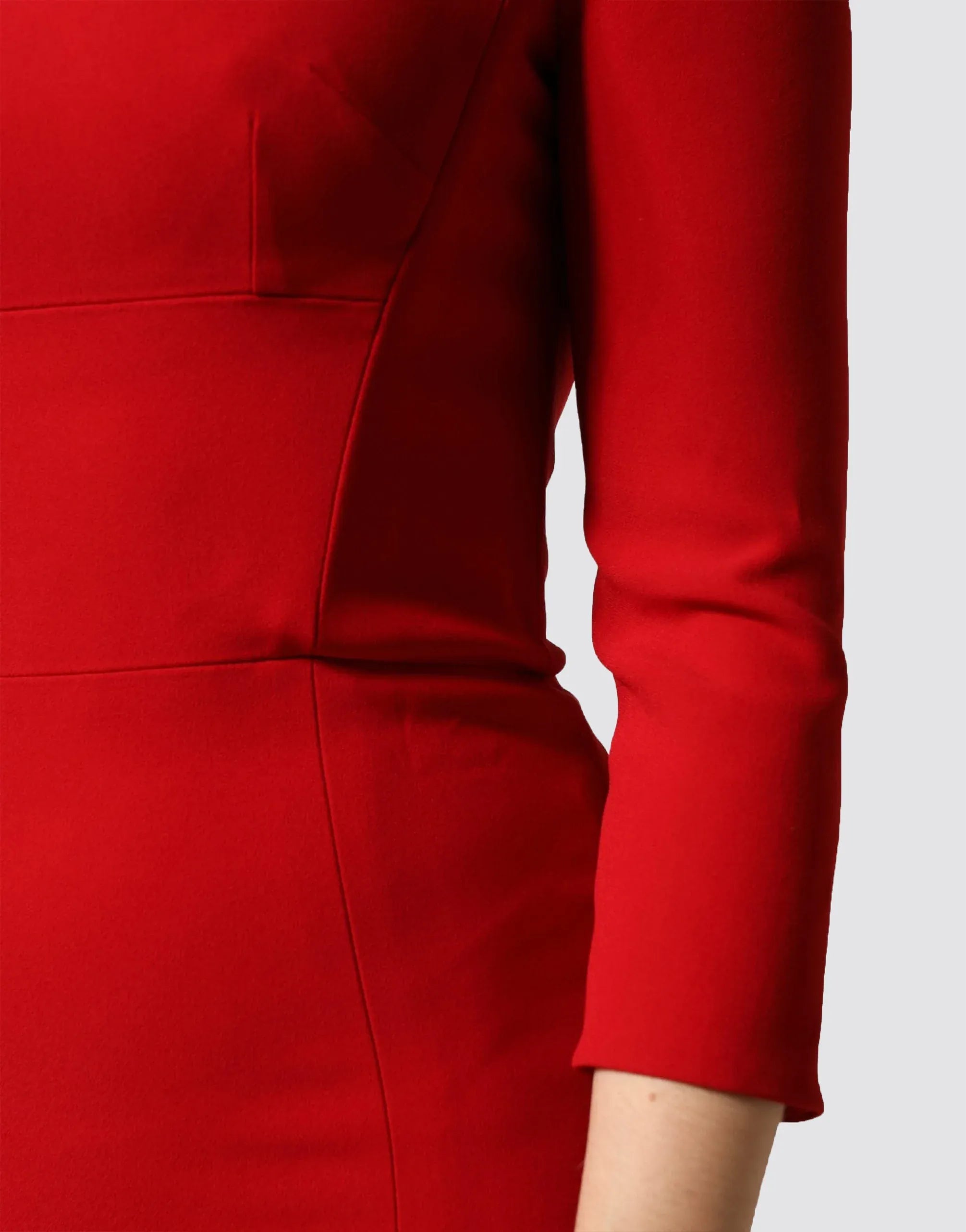 Dolce & Gabbana Red Crepe Square-Neck Mermaid Gown