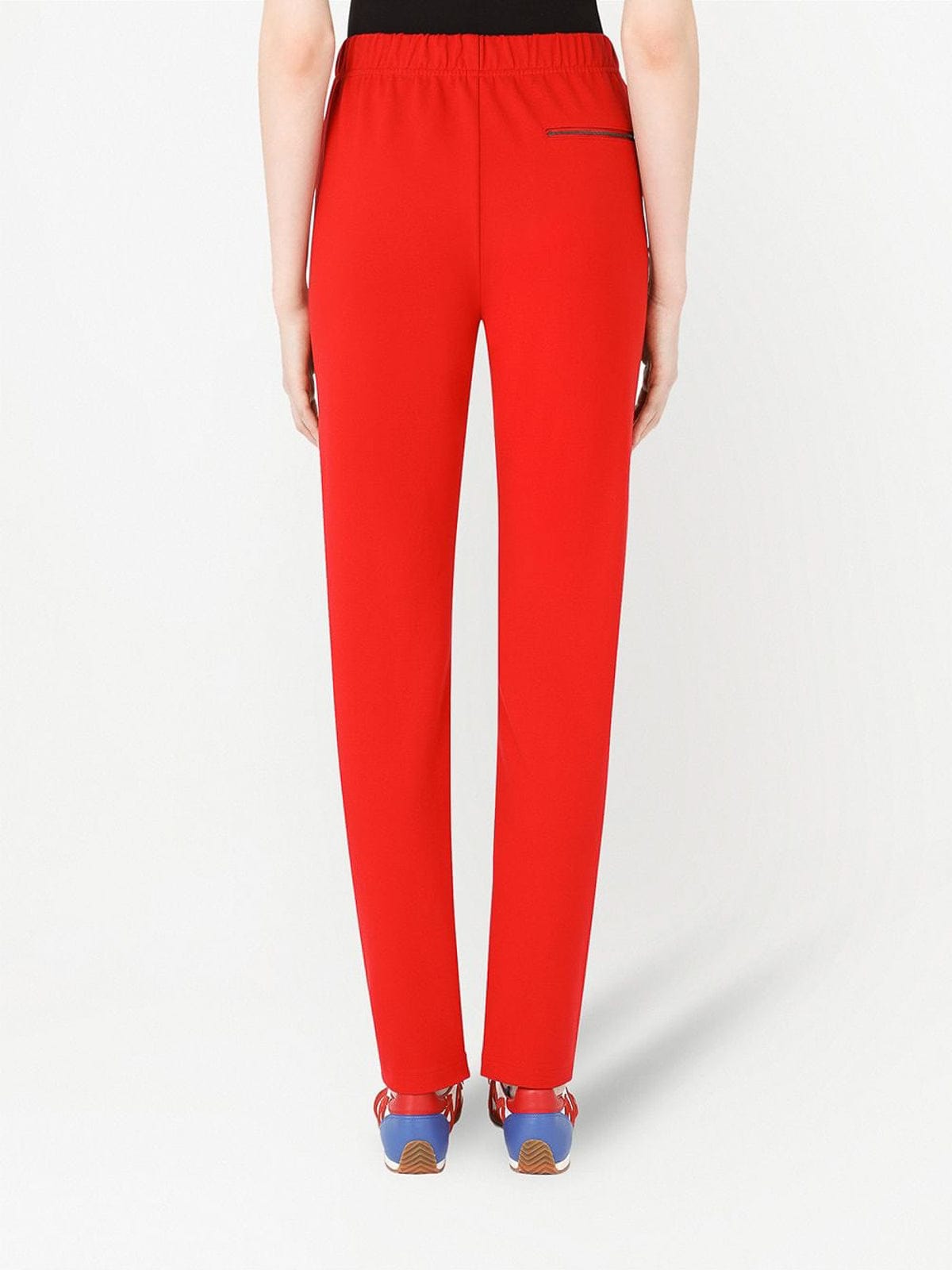 Dolce & Gabbana Red Full Milano DG Logo Trousers | Sendegaro IT