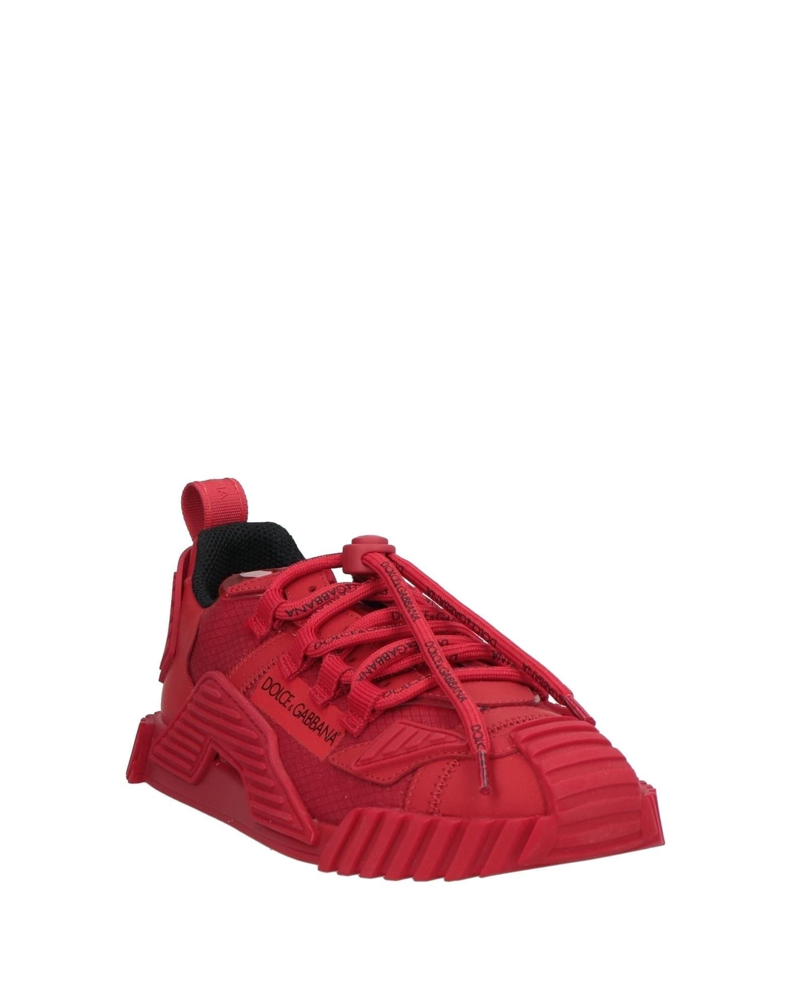 Dolce & Gabbana Red Mixed-Materials NS1 Sneakers