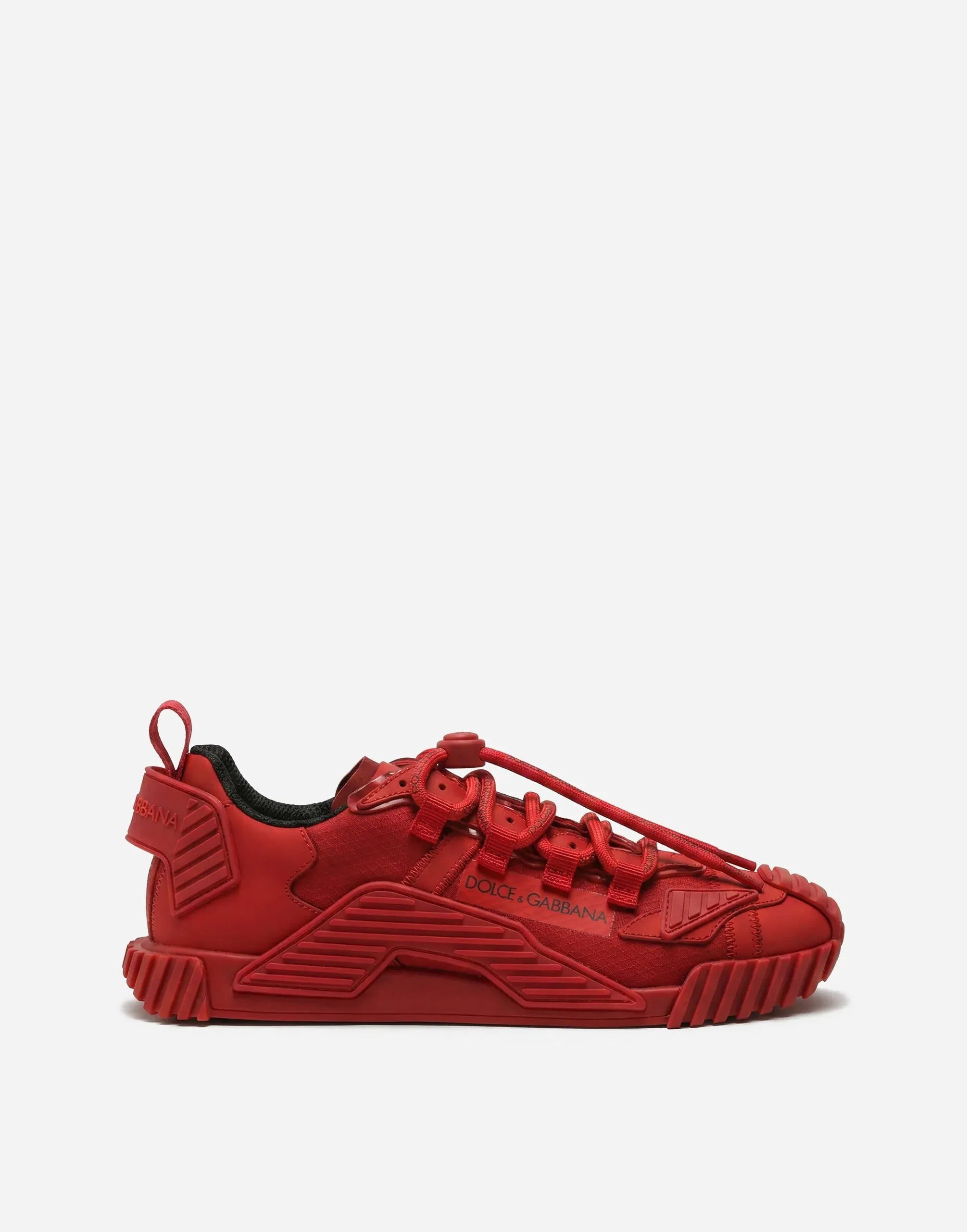 Dolce & Gabbana Red Mixed-Materials NS1 Sneakers