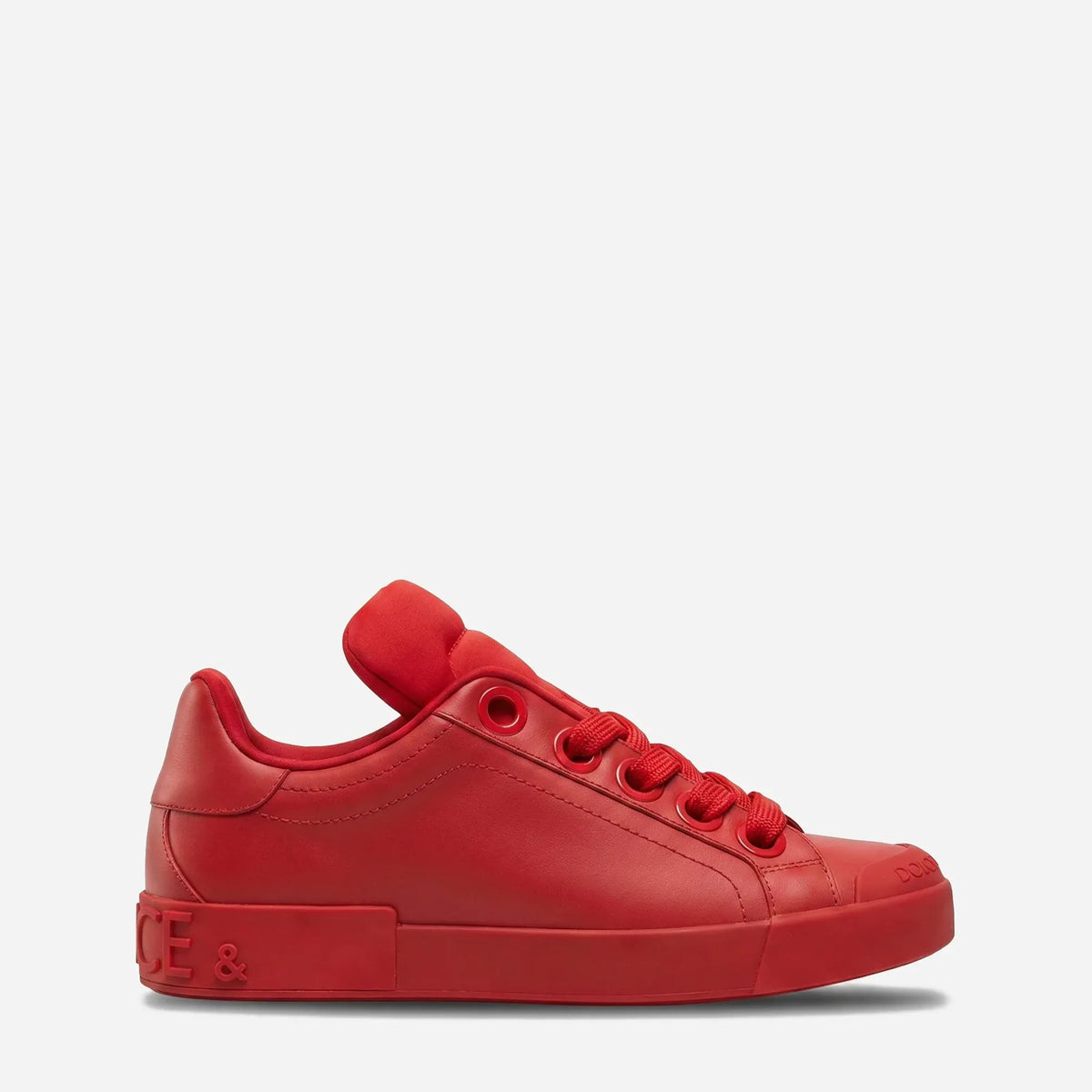 Dolce & Gabbana Red Portofino Low-Top Sneakers | Sendegaro