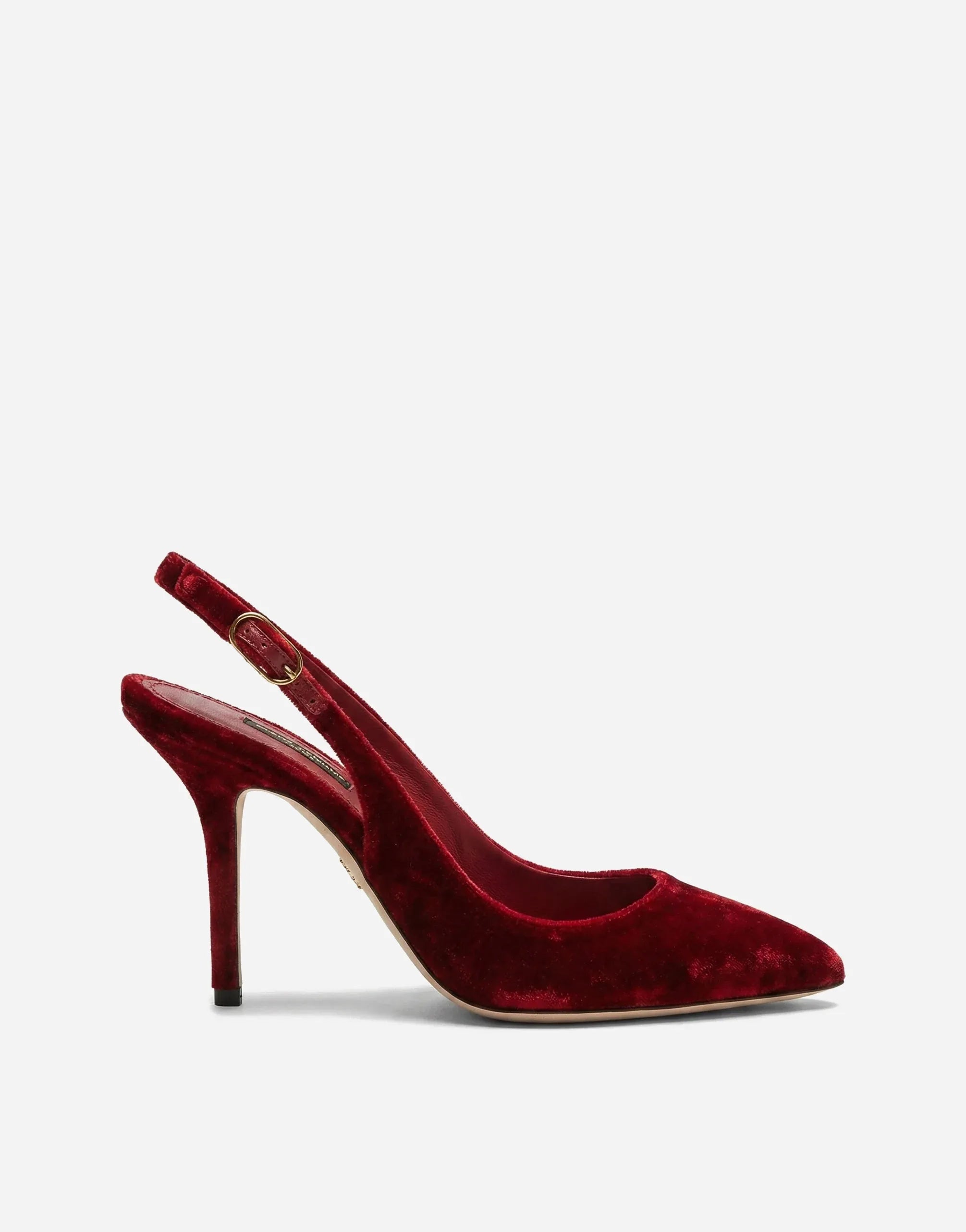 Dolce & Gabbana Red Suede Bellucci Slingbacks