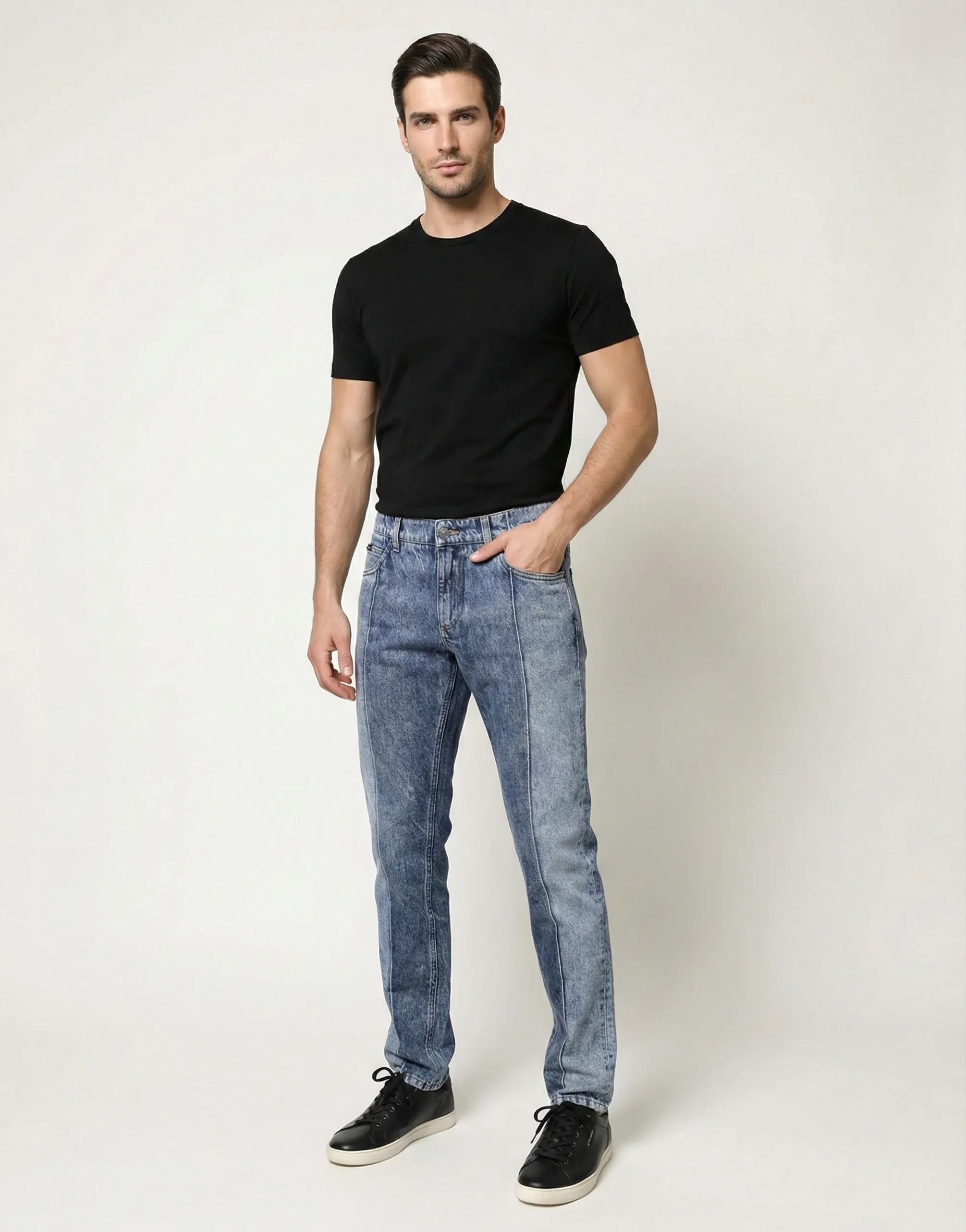 Regular-Fit Blue Denim Jeans - alternate view