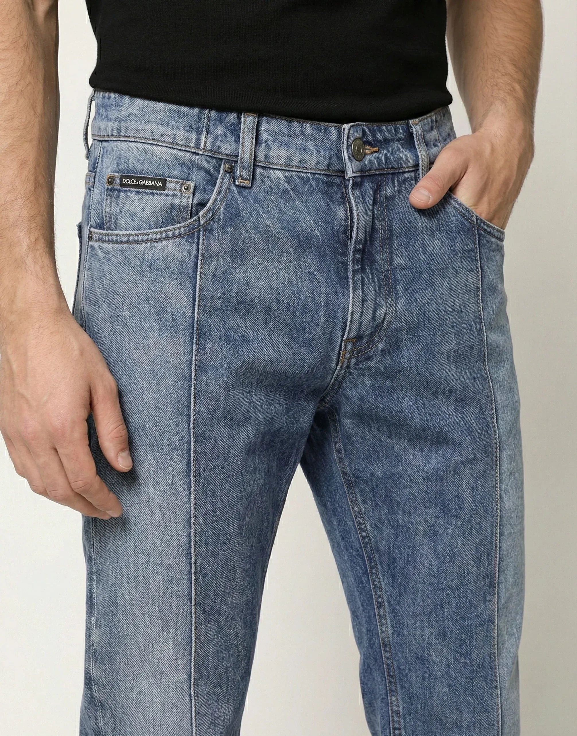 Dolce & Gabbana Regular-Fit Blue Denim Jeans