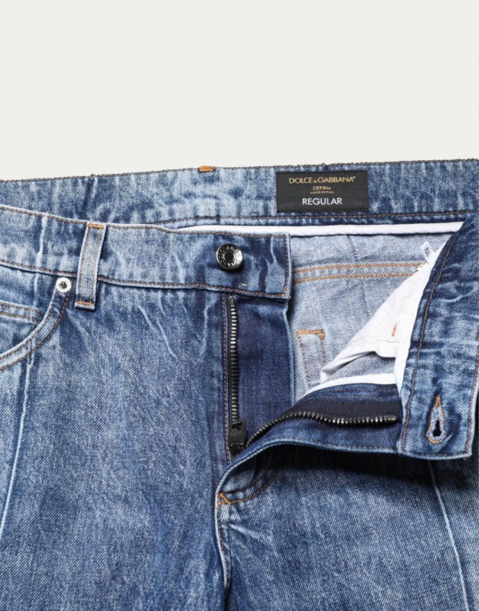 Dolce & Gabbana Regular-Fit Blue Denim Jeans