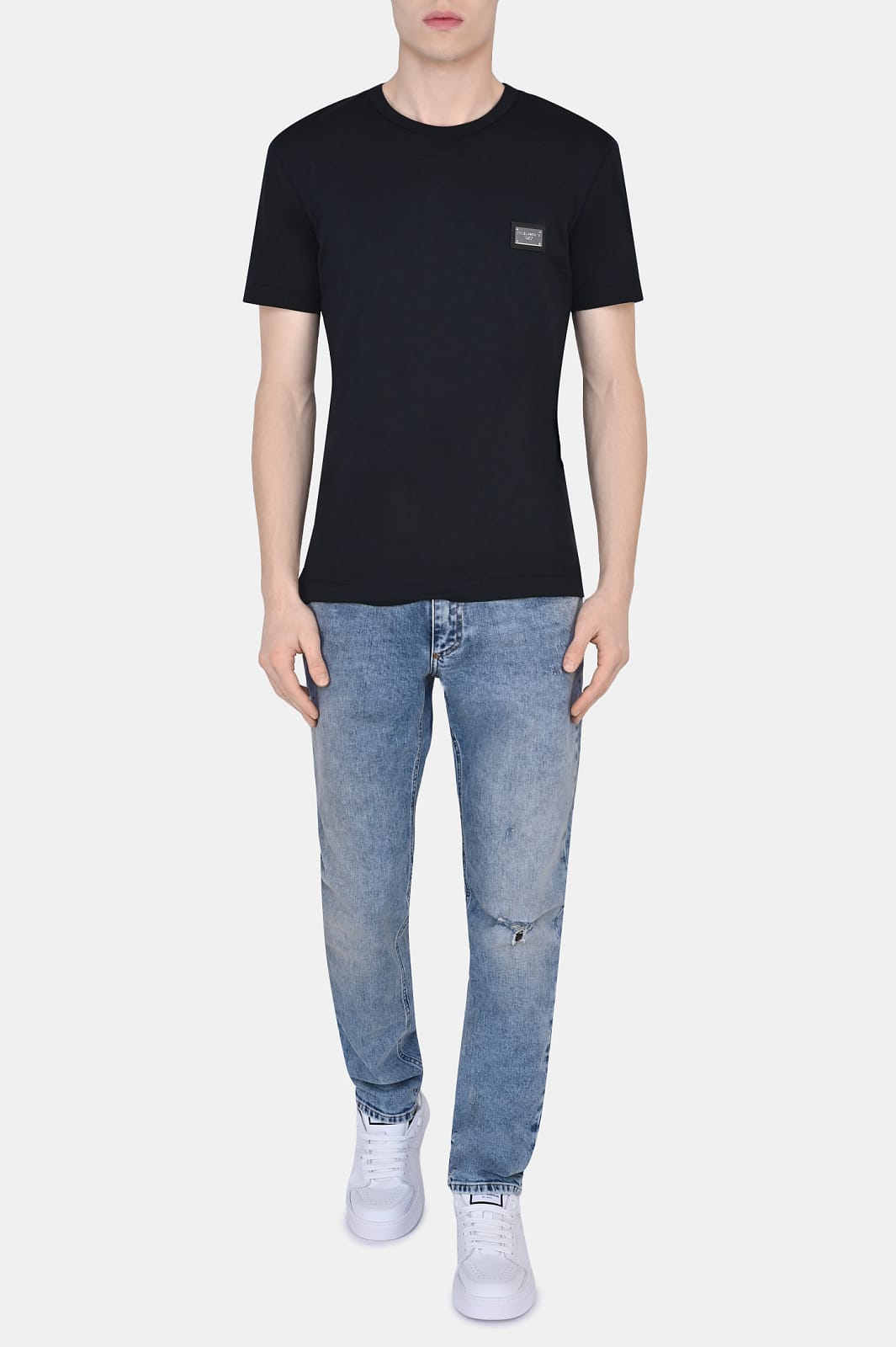 Dolce & Gabbana Regular Fit Distressed Denim Jeans - alternate view