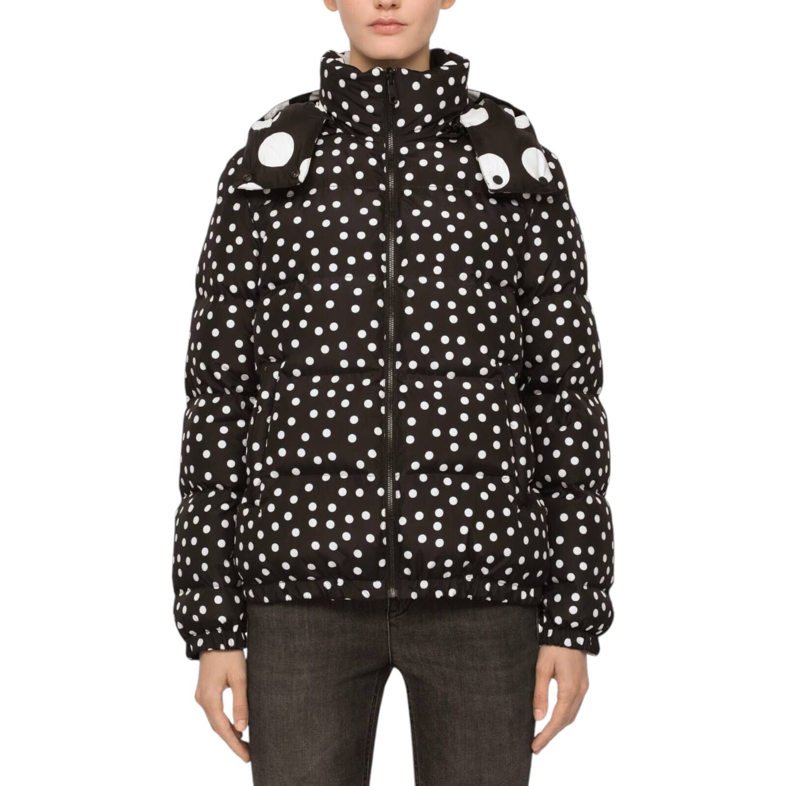 Dolce & Gabbana Dolce & Gabbana Reversible Polka Dot Hooded Puffer Jacket