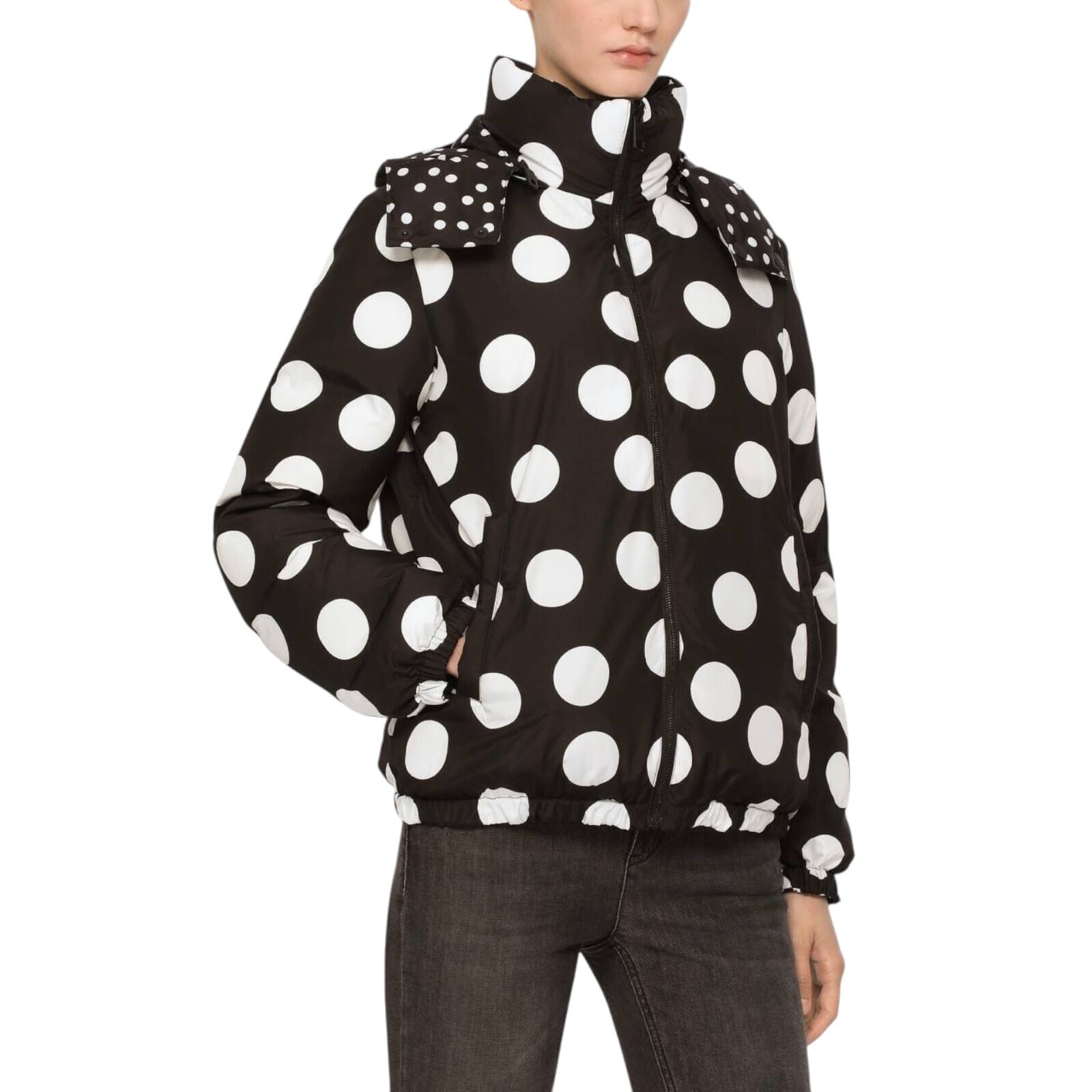 Dolce & Gabbana Dolce & Gabbana Reversible Polka Dot Hooded Puffer Jacket