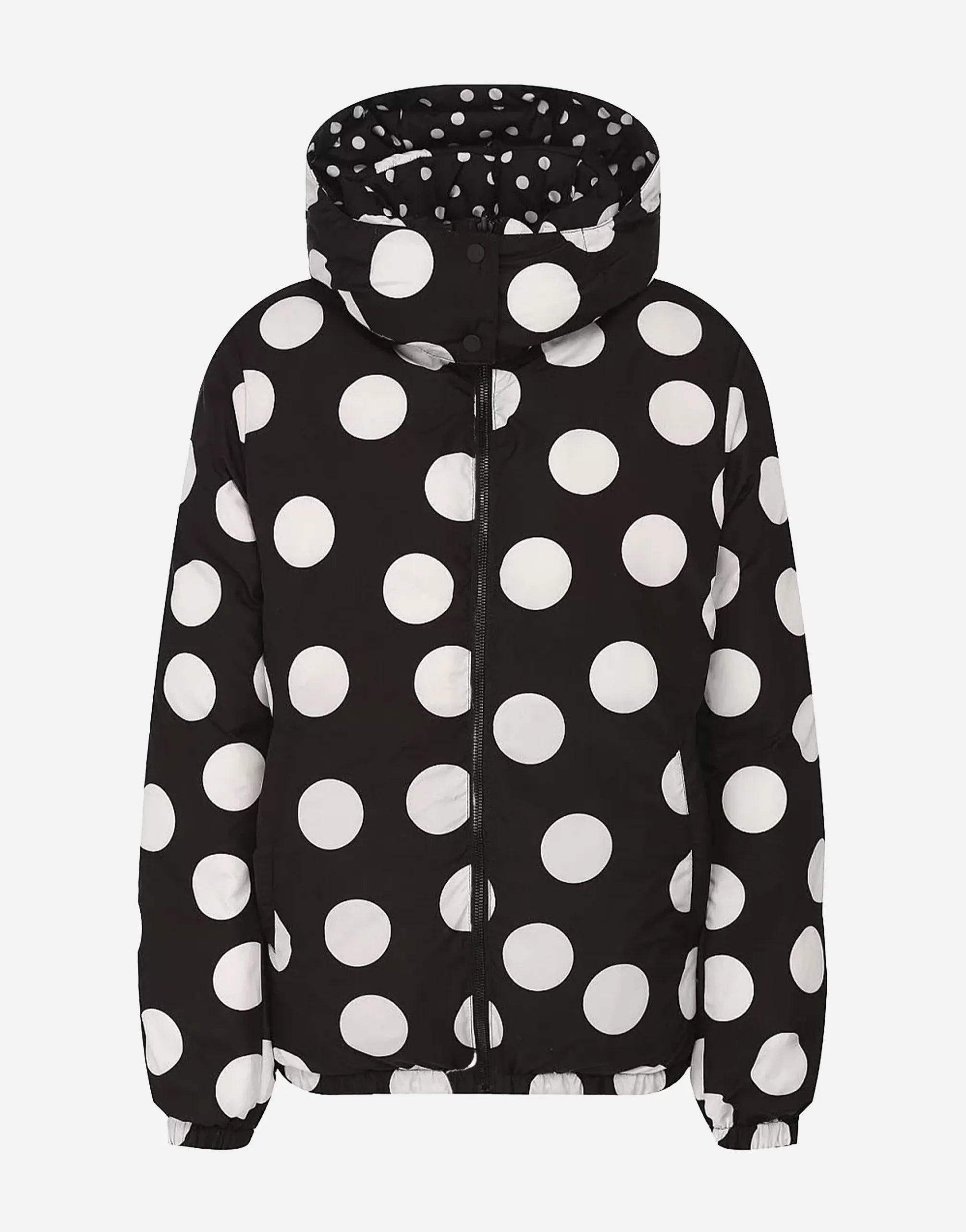 Dolce & Gabbana Dolce & Gabbana Reversible Polka Dot Hooded Puffer Jacket