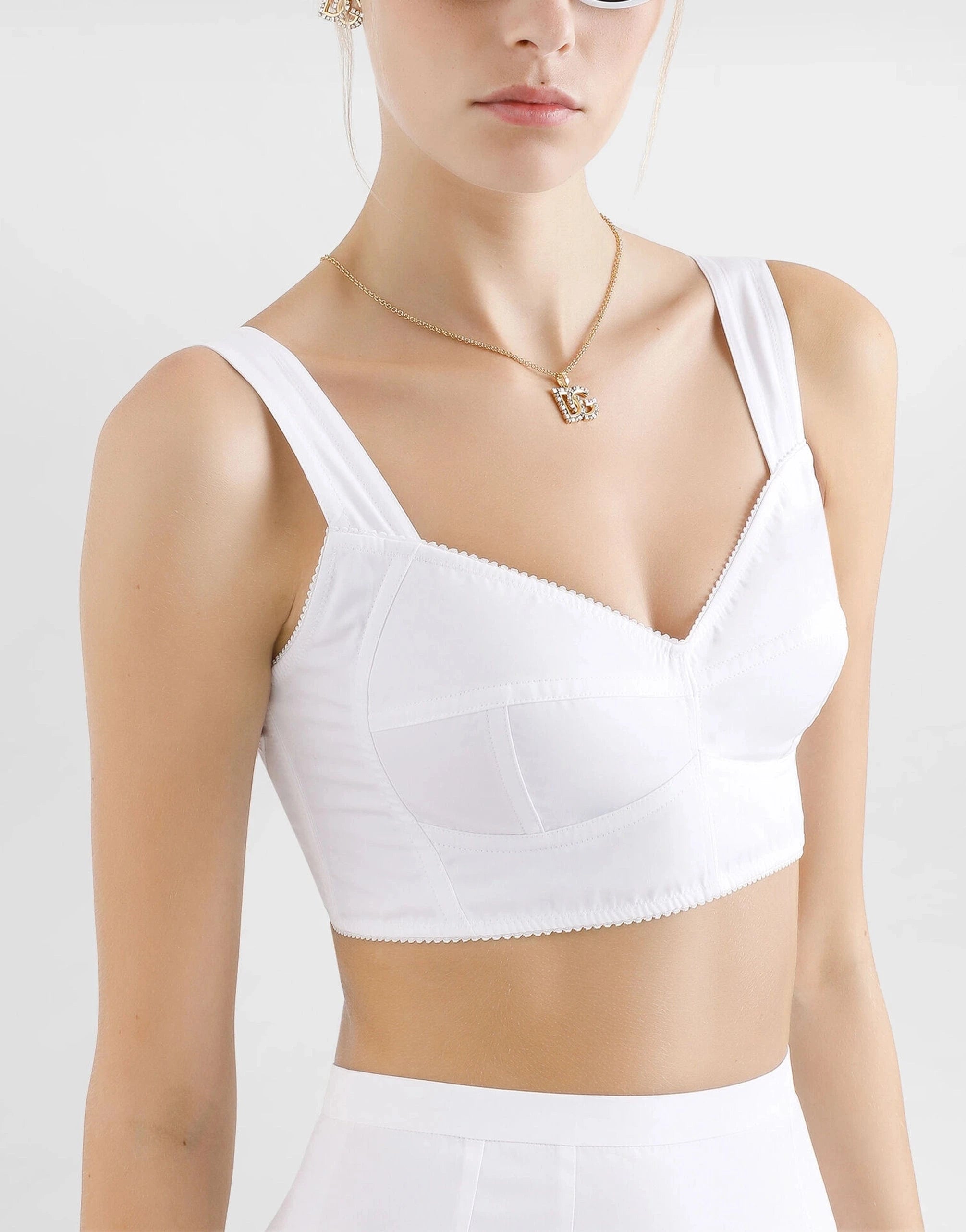 Dolce & Gabbana Rhinestone-Detailed DG Logo Necklace Dolce & Gabbana Rhinestone-Detailed DG Logo Necklace