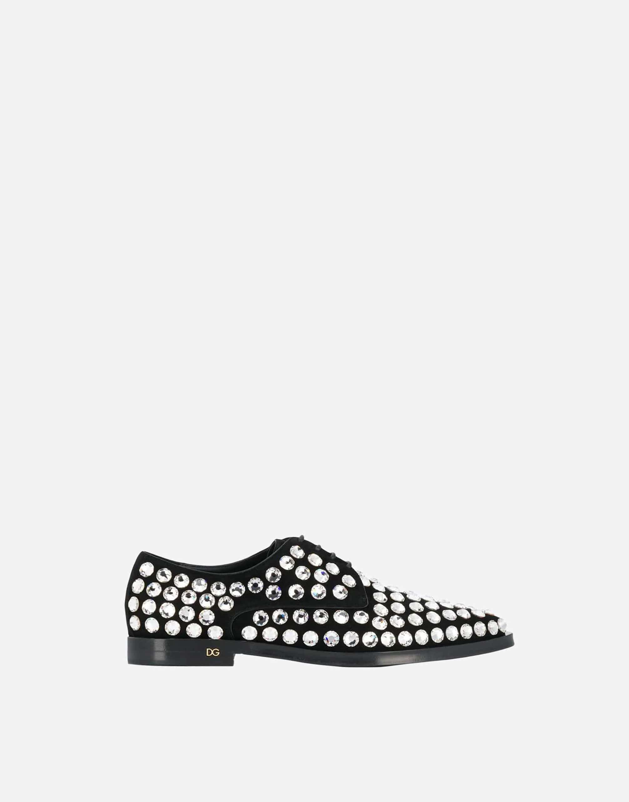 Dolce & Gabbana Rhinestone Embellished Derby Shoes