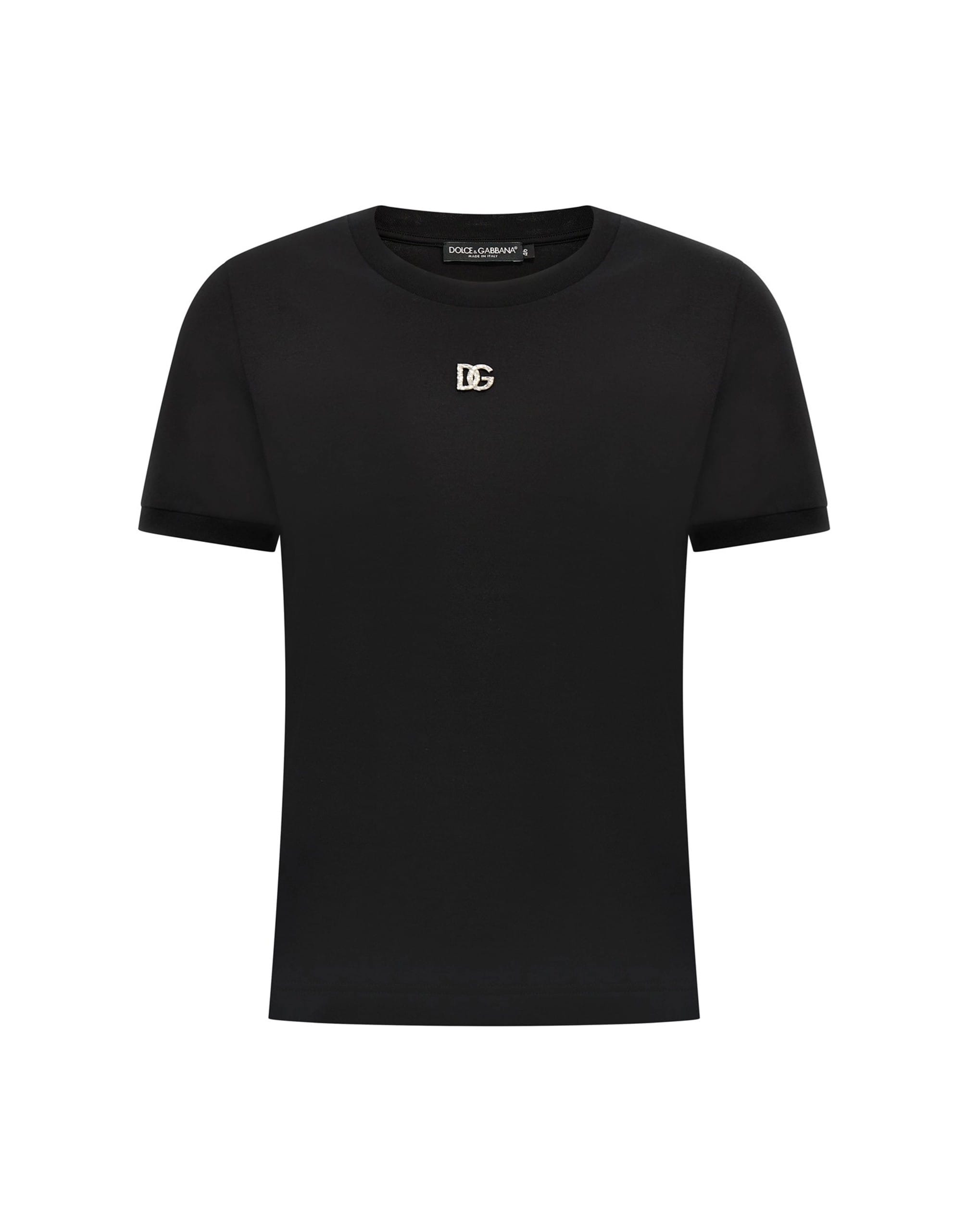 Dolce & Gabbana Dolce & Gabbana Rhinestone Logo T-Shirt