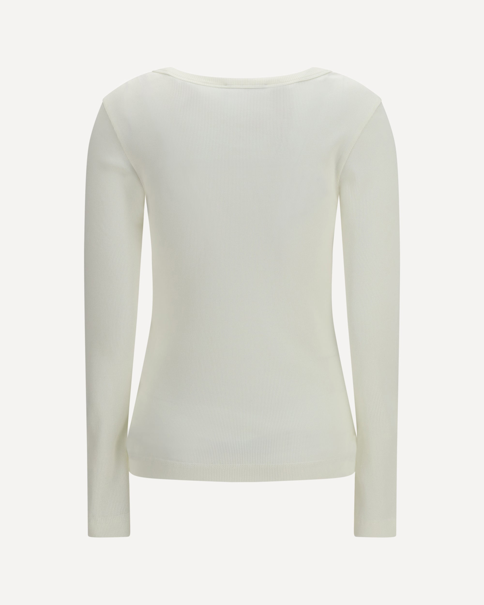 Ribbed Cotton Henley T-Shirt - alternate view