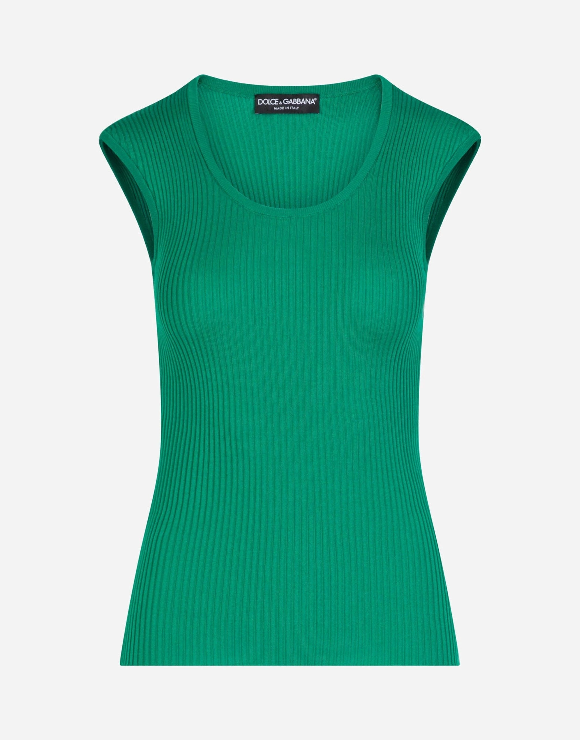 Dolce & Gabbana Ribbed Silk Sleeveless Sweater