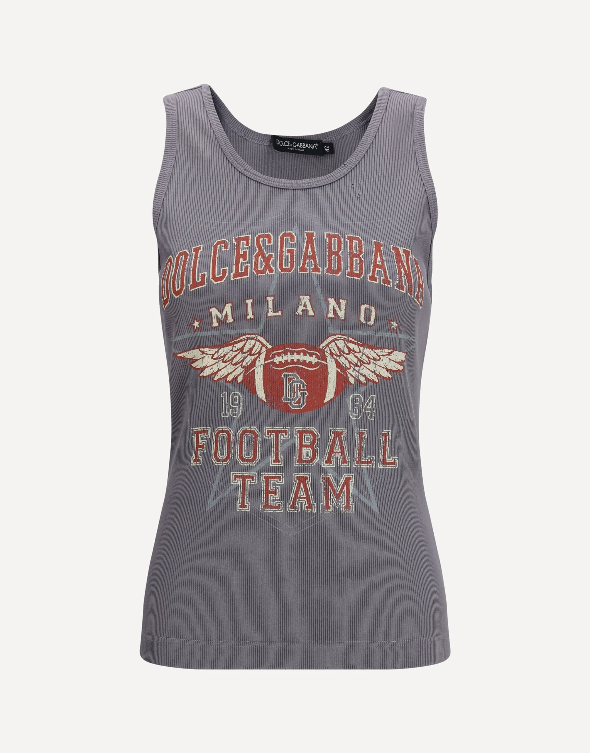 Dolce & Gabbana Ribbed Tank Top With Print