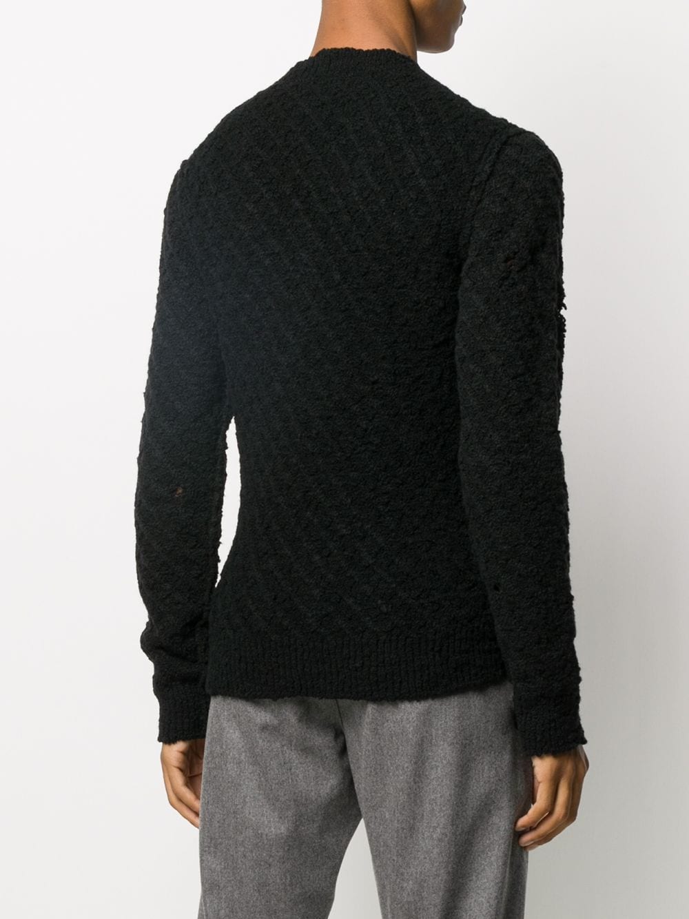 Dolce & Gabbana Ripped V-Neck Sweater