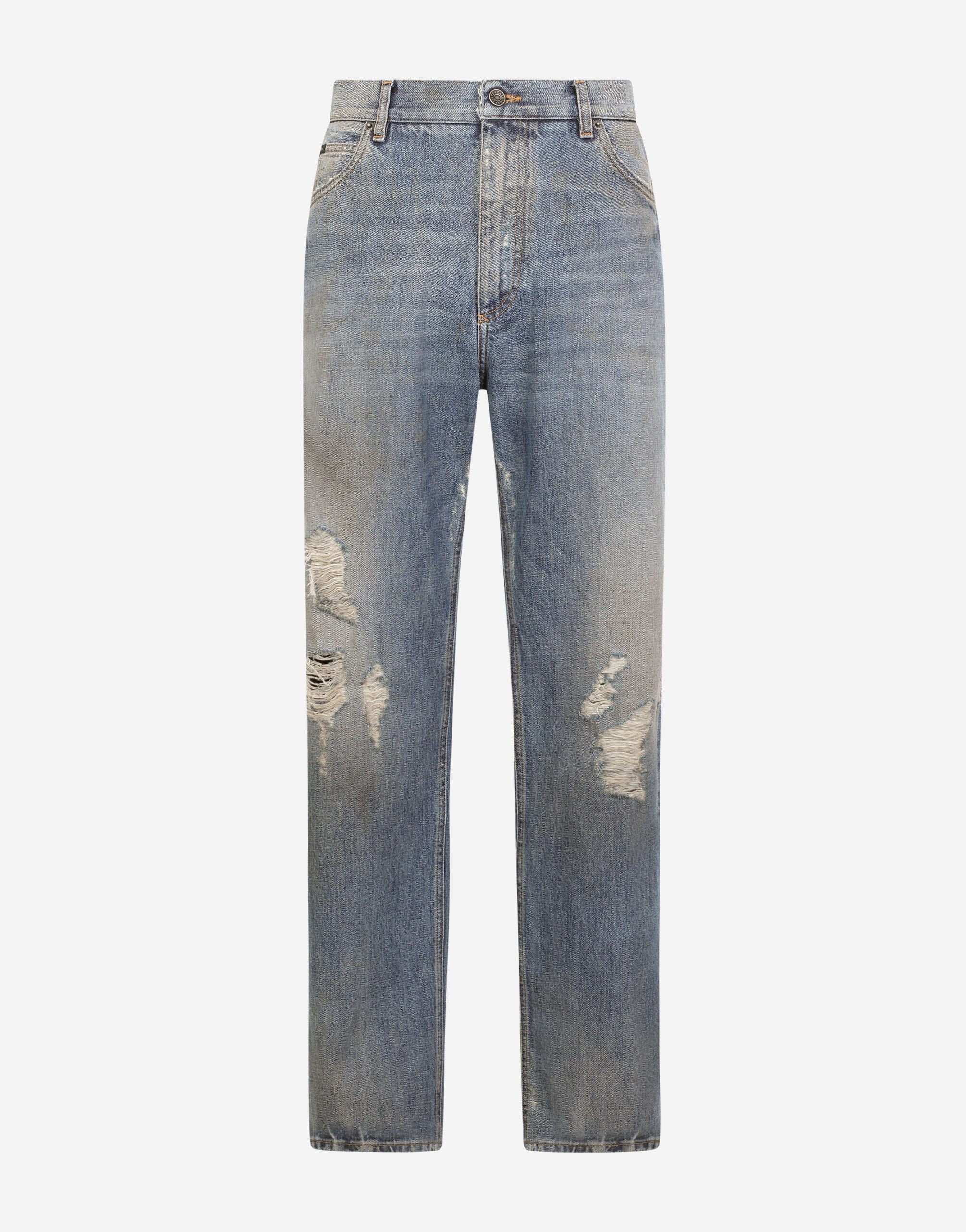 Dolce & Gabbana Ripped Wide-Leg Jeans
