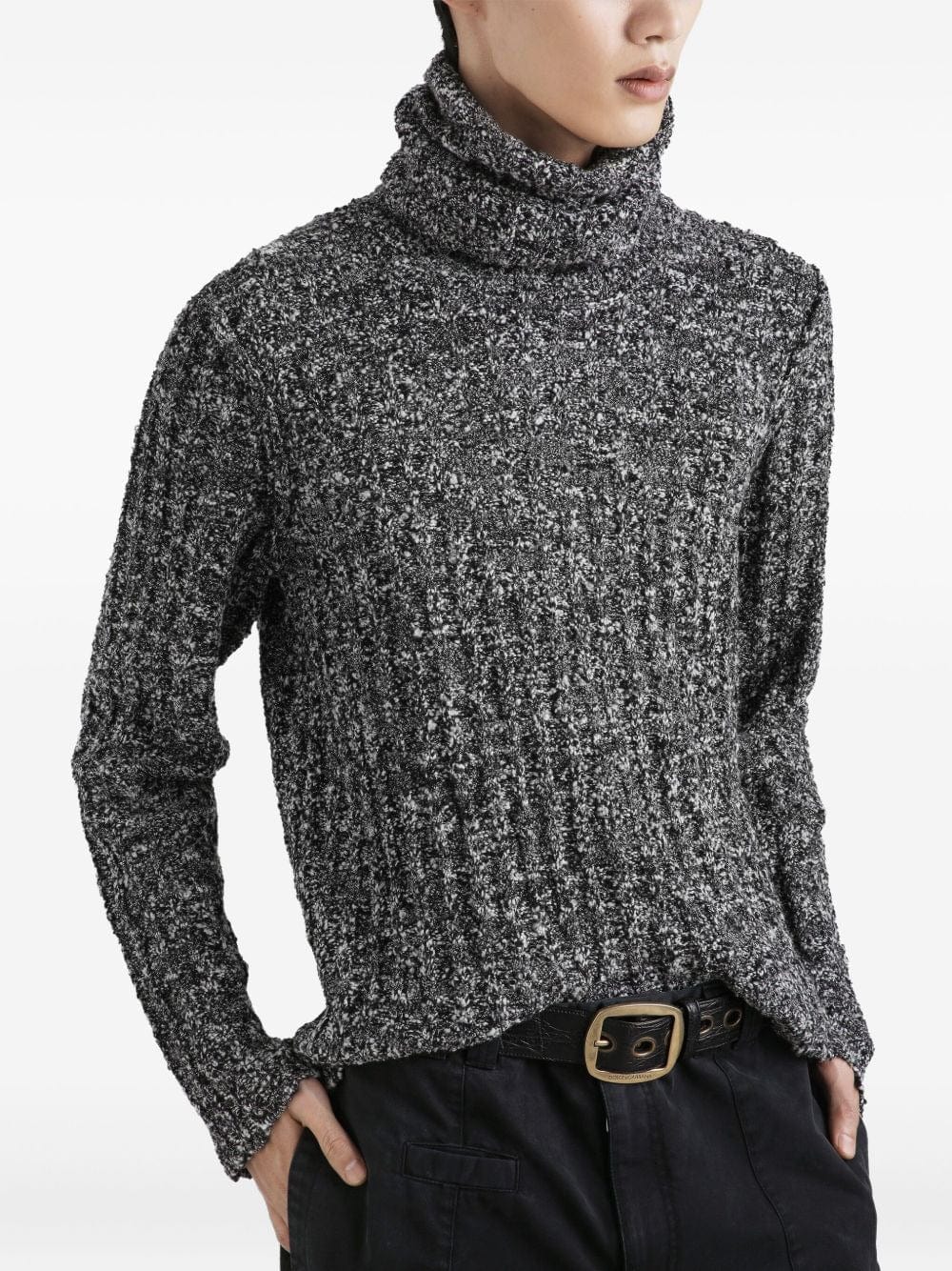 Dolce & Gabbana Roll-Neck Speckled Sweater