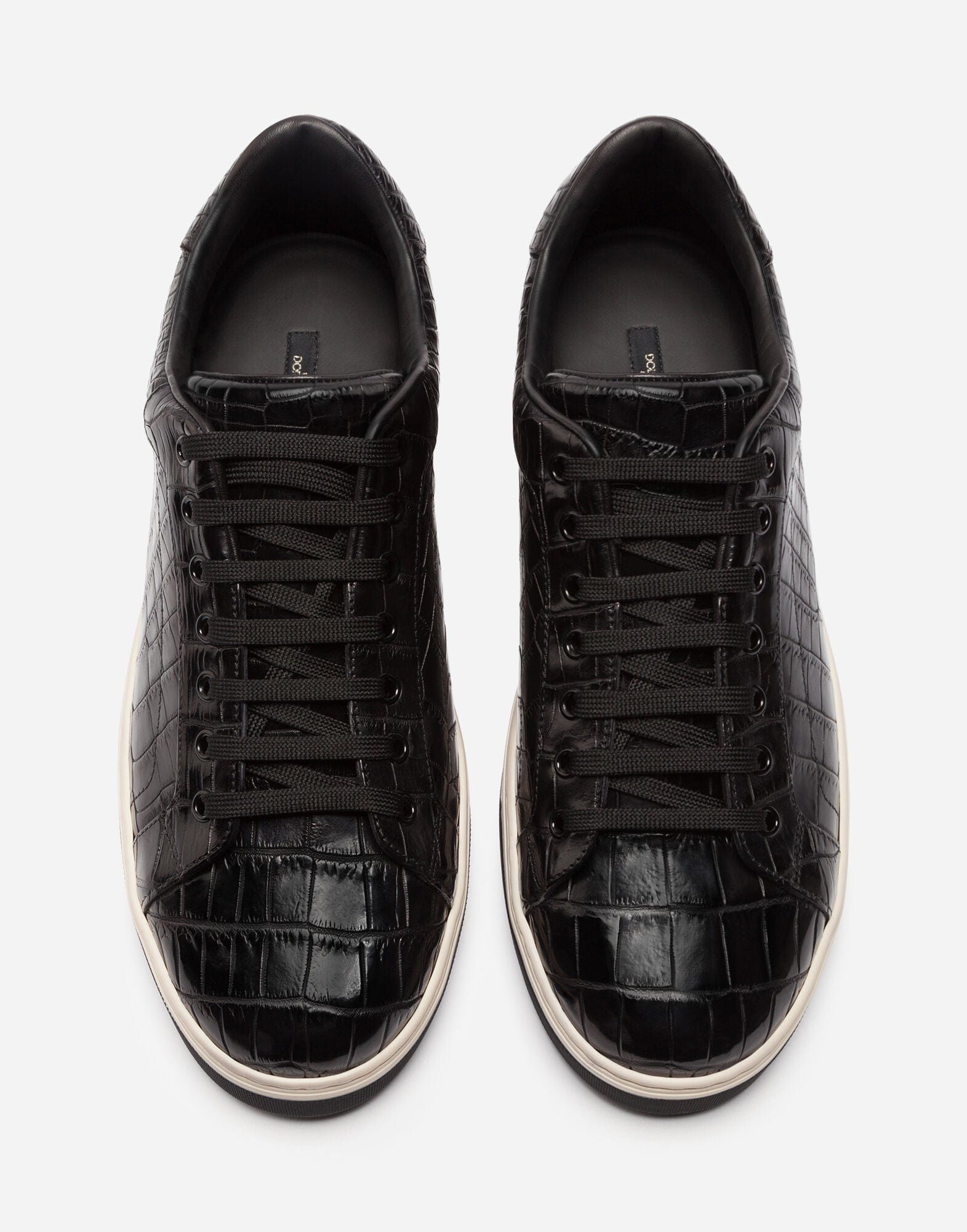 Dolce & Gabbana Rome Sneakers In Crocodile Leather