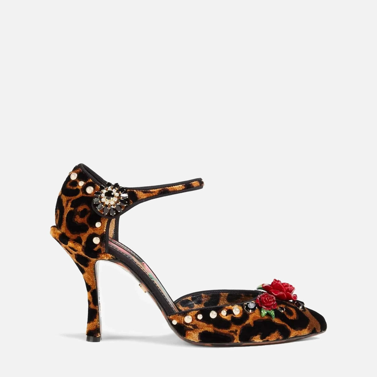 Dolce & Gabbana Rose-Appliqué Leopard Pumps | Sendegaro IT