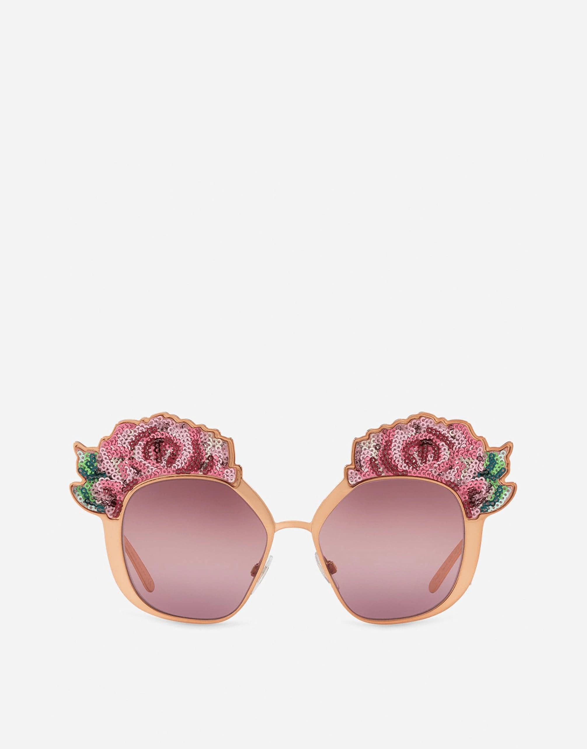 Dolce & Gabbana Rose Embroidered Sunglasses