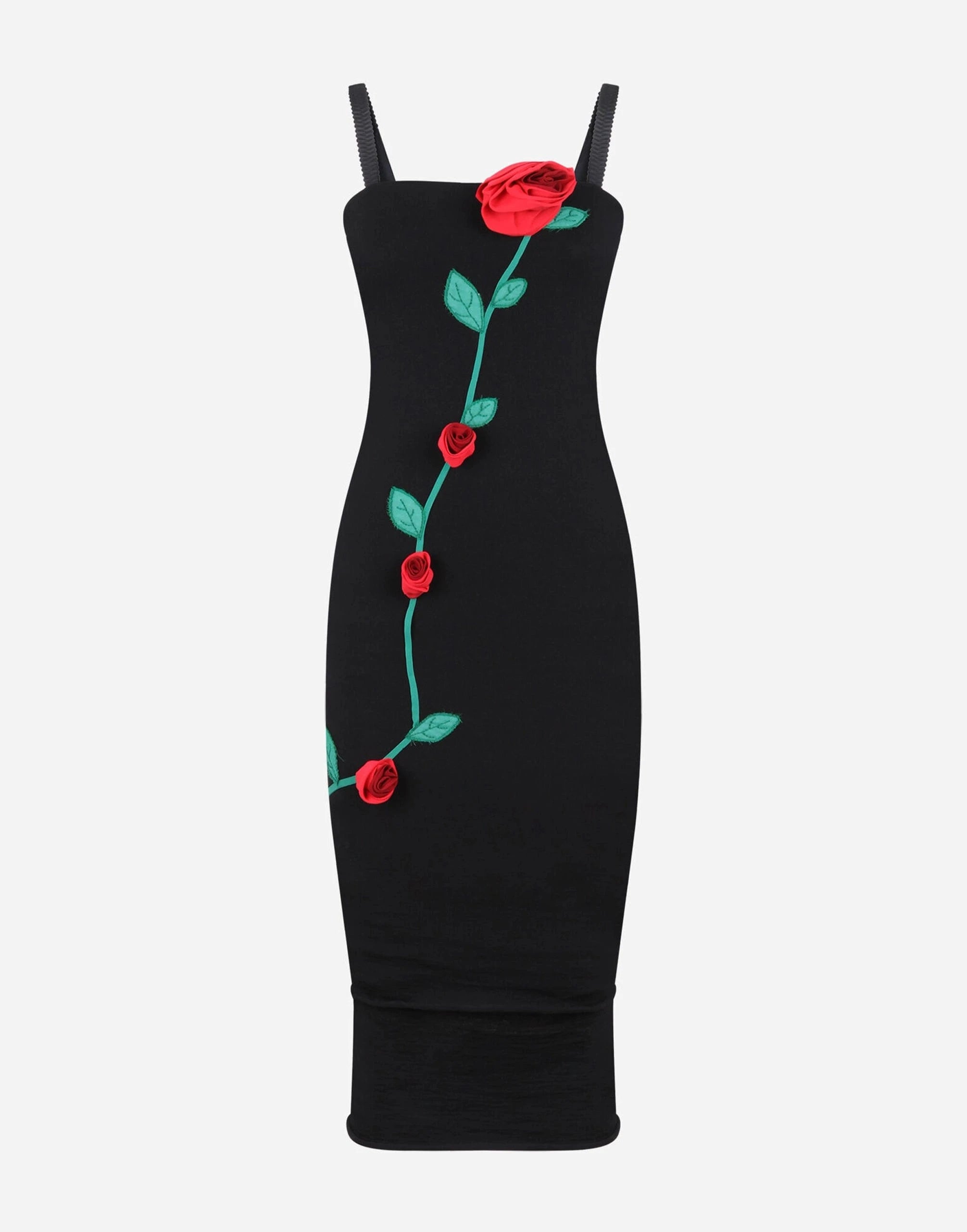 Dolce Gabbana Rose-Embroidery Sheath Dress Sendegaro PT