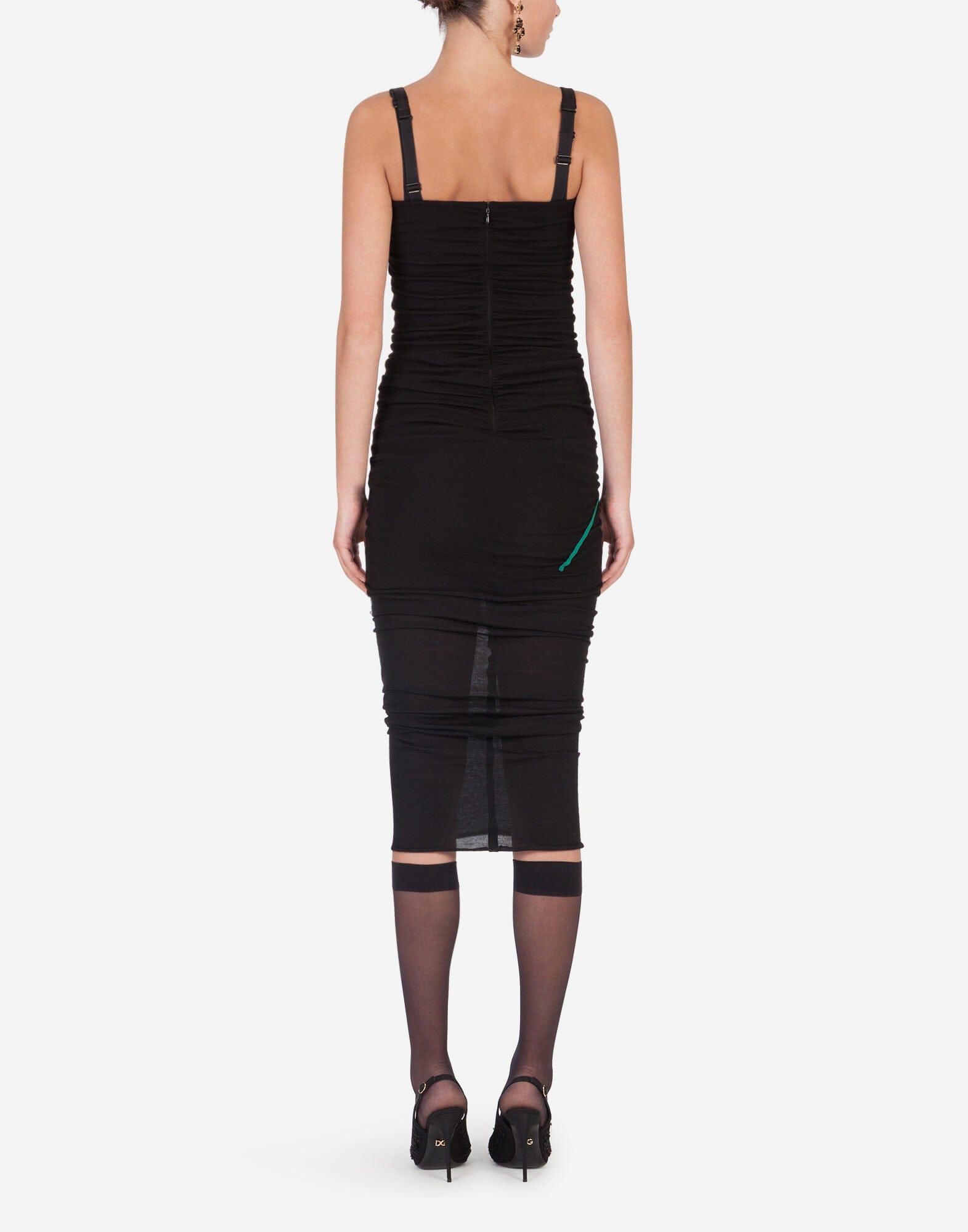 Dolce & Gabbana Rose-Embroidery Sheath Dress