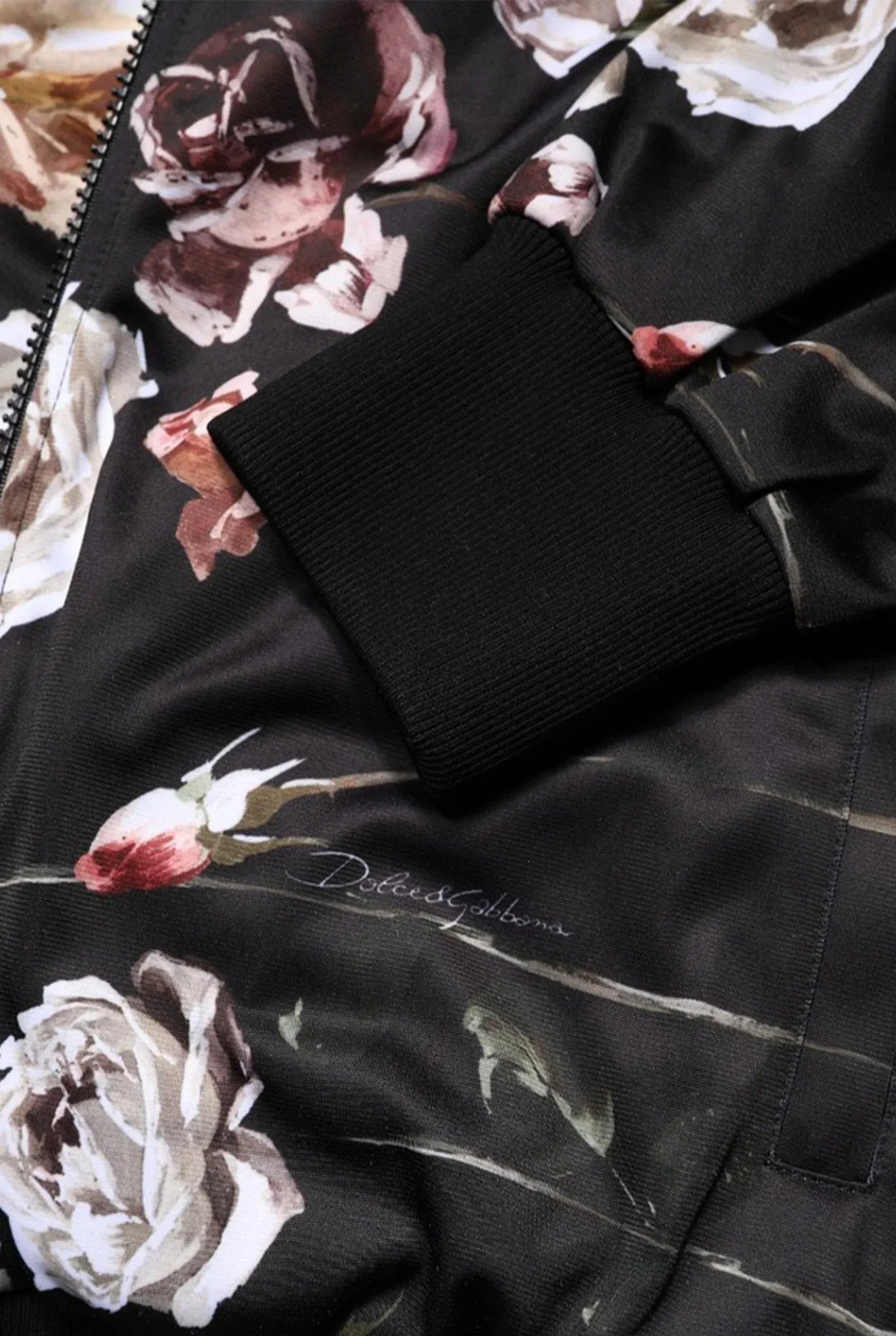 Dolce & Gabbana 玫瑰图案棒球夹克