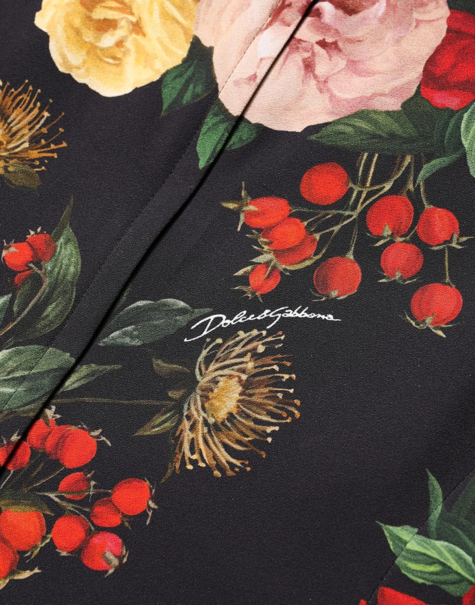 Dolce & Gabbana Rose Print Fitted Top