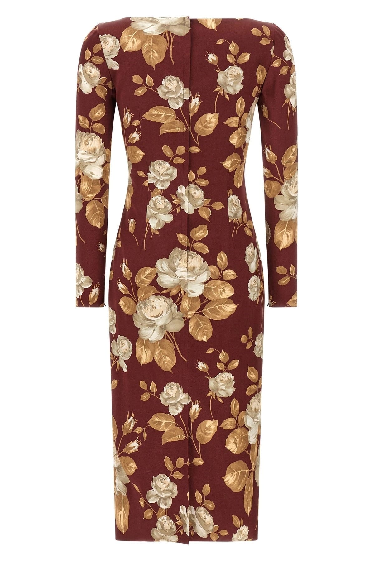 Dolce & Gabbana Dolce & Gabbana Rose Print Midi Dress