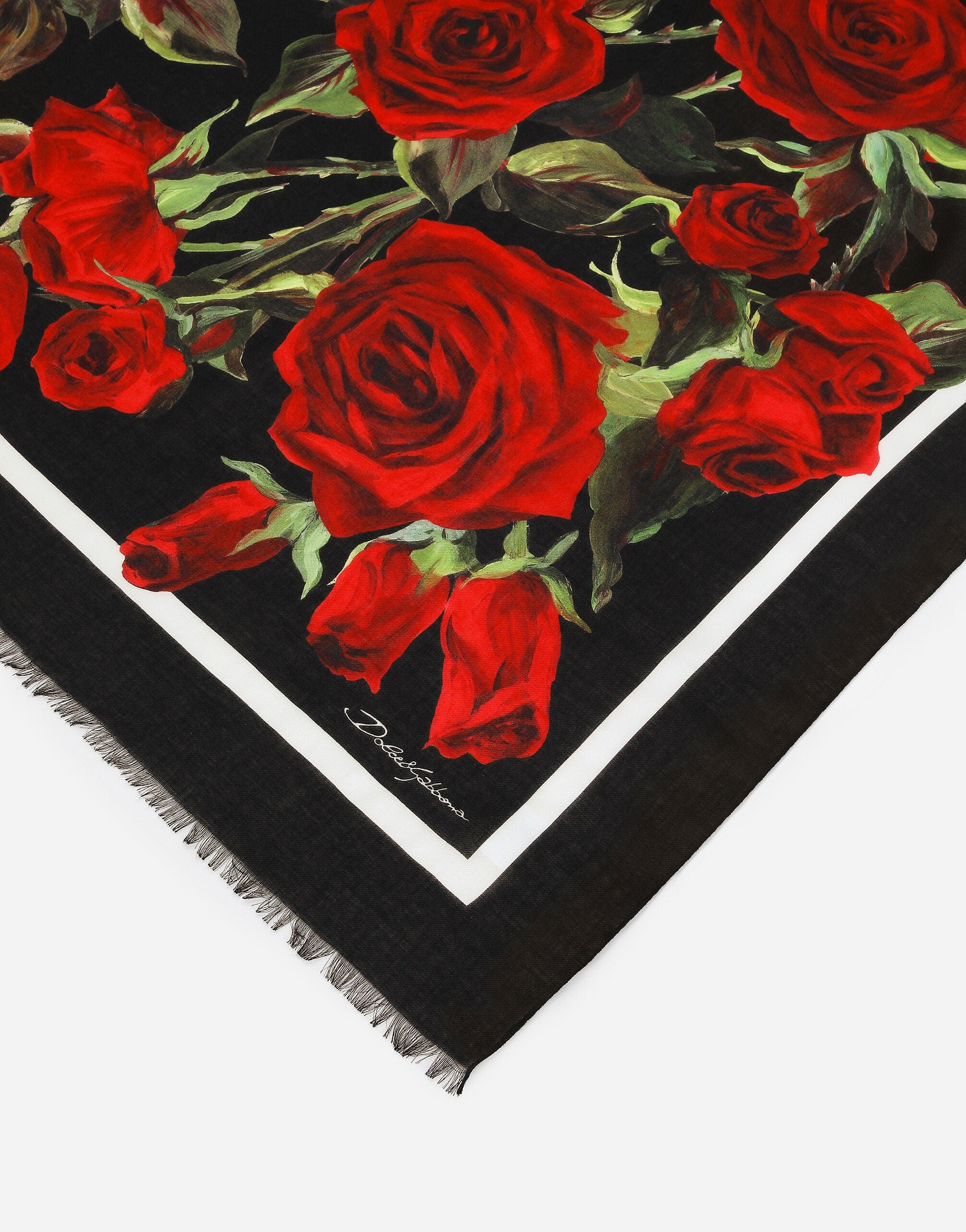 Dolce & Gabbana Rose-Print Scarf