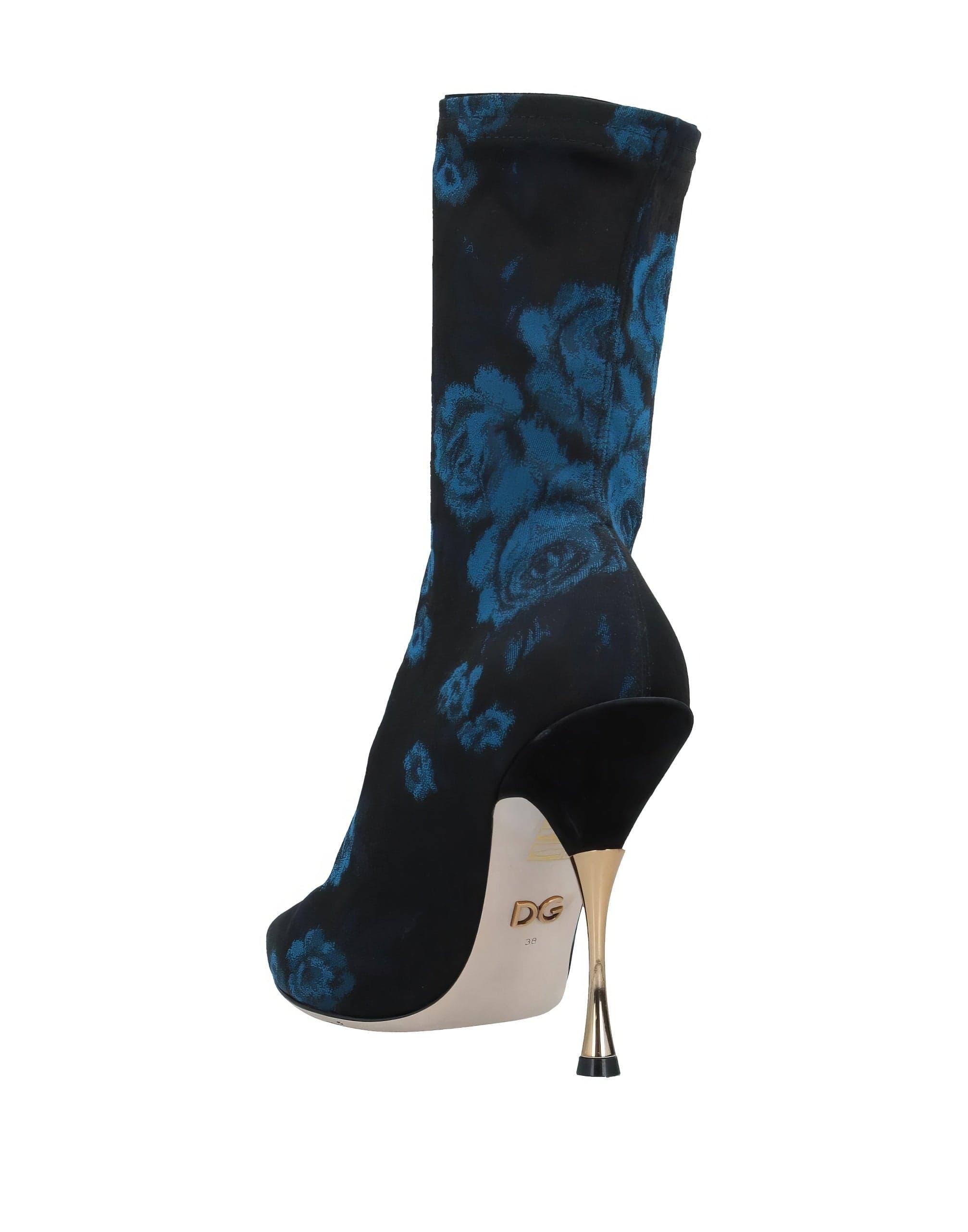 Dolce & Gabbana Rose-Print Sock Boots